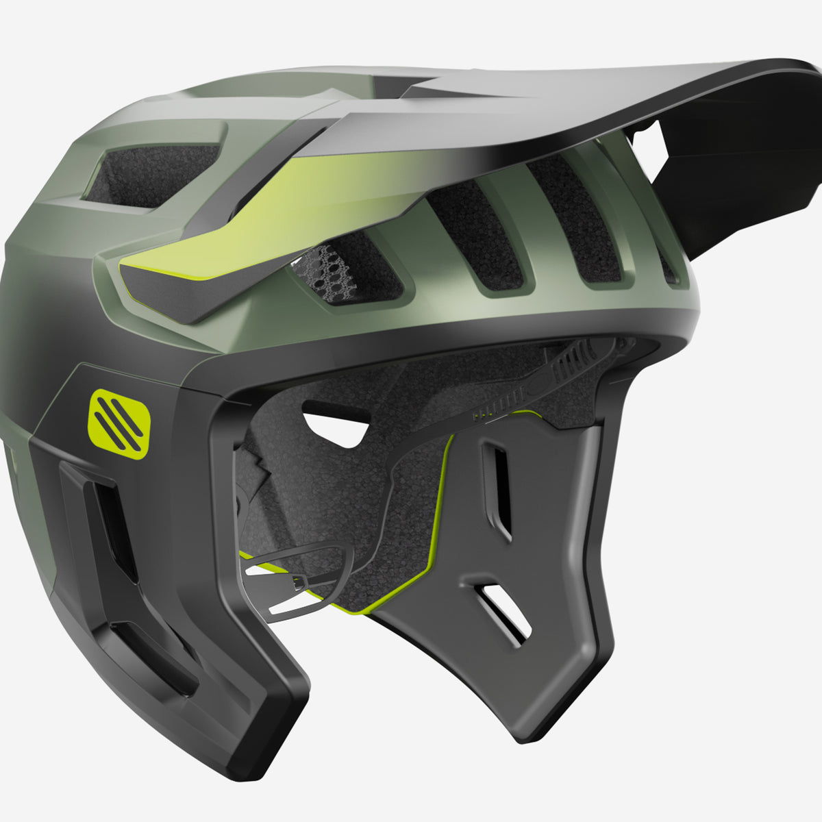 base camp road bike helmets with removable eye shield visor Terraform Pro Metal Olive Matte