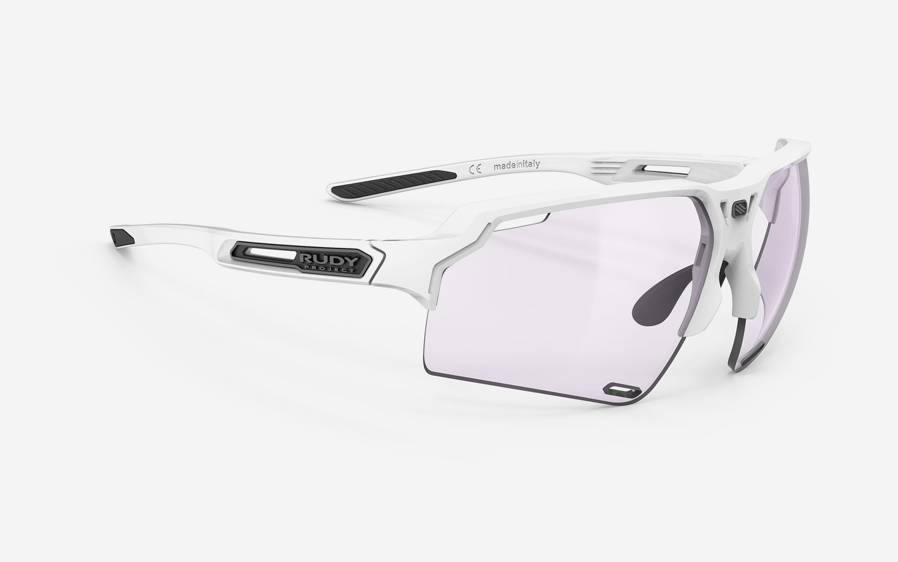 Deltabeat White Gloss - ImpactX 2 Laser Purple | Rudy Project