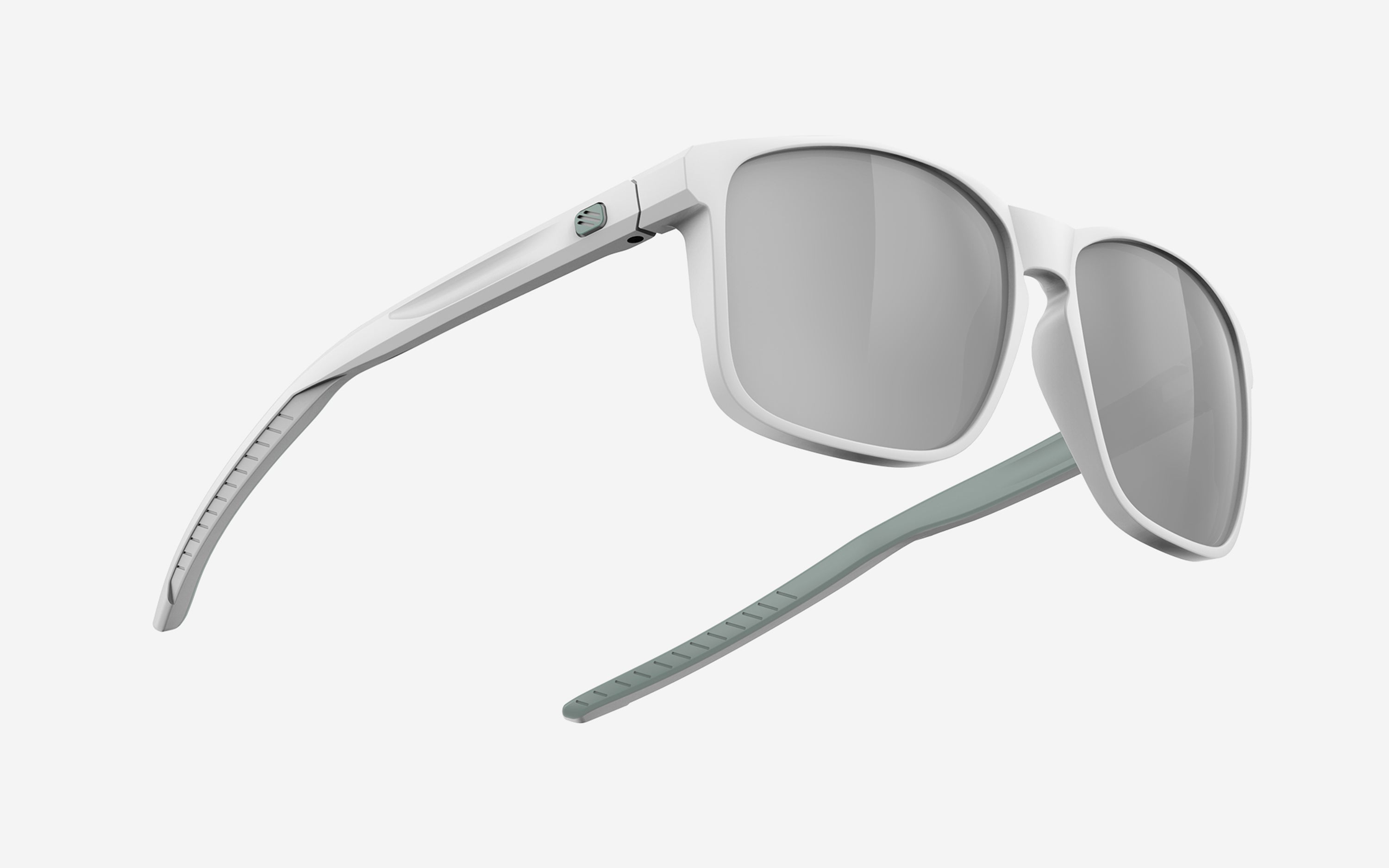 Overlap White Matte/Green Sage Matte - Laser Black | Rudy Project