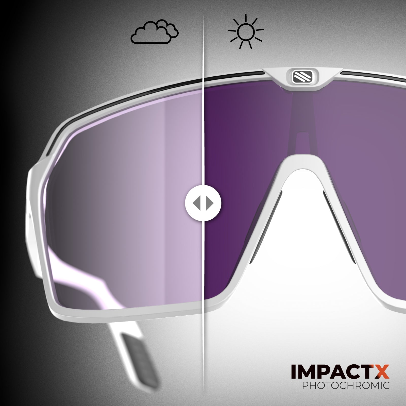 Spinshield White Matte - ImpactX 2 Laser Purple | Rudy Project