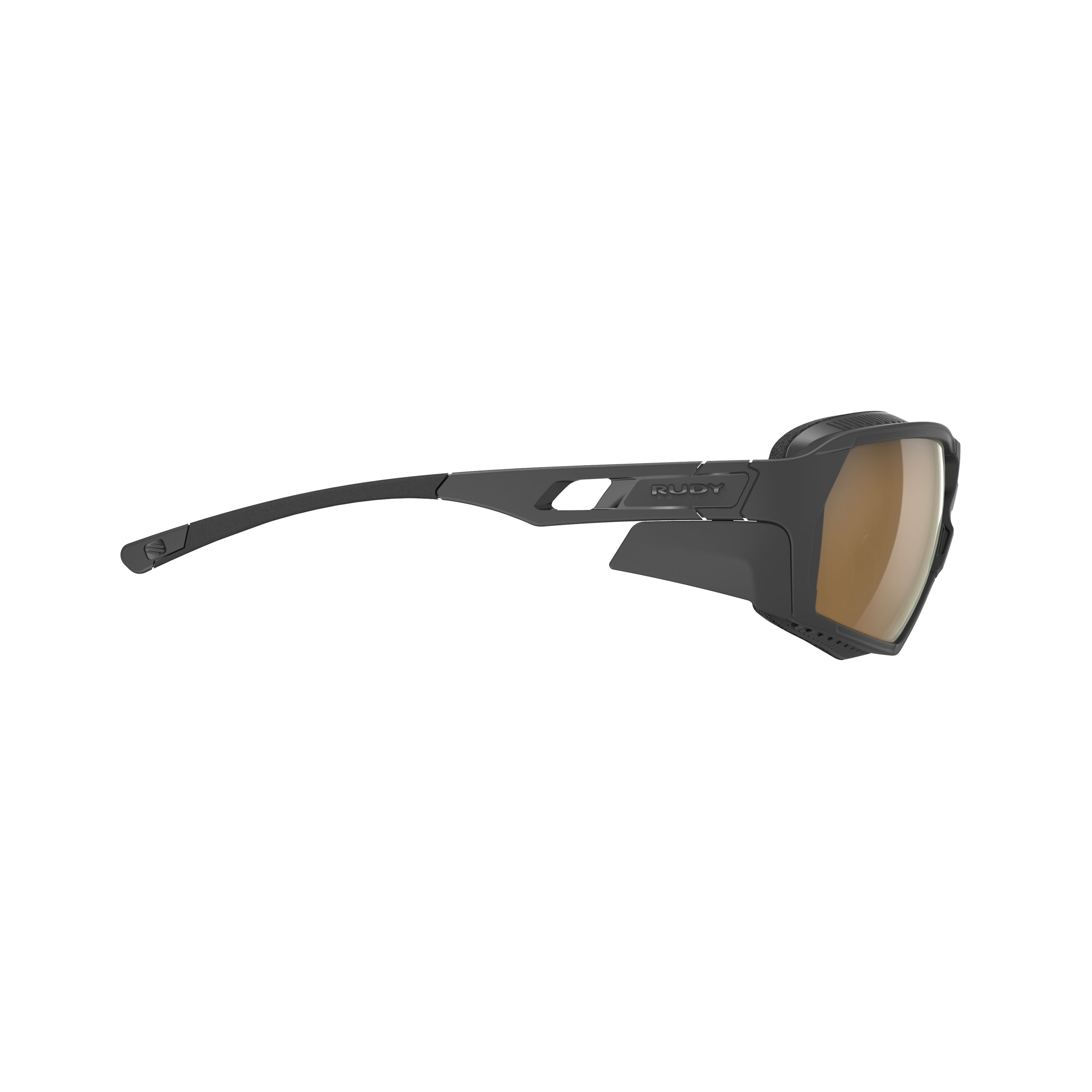 Rudy Project Agent Q Black Matte photochromic laser crimson performance sunglasses – side view, opposite side