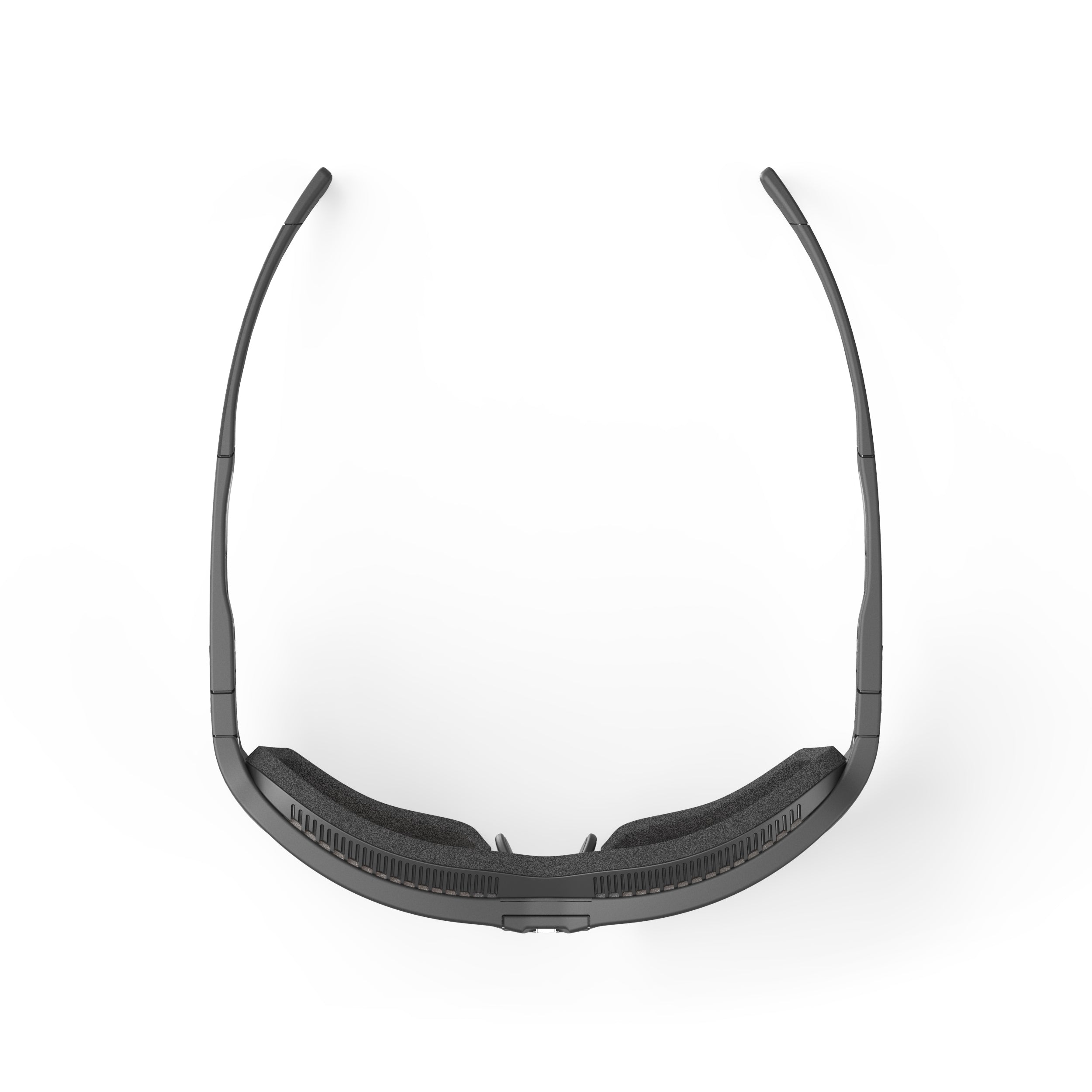Rudy Project Agent Q Matte Black mirrored hi-altitude performance sunglasses – top view