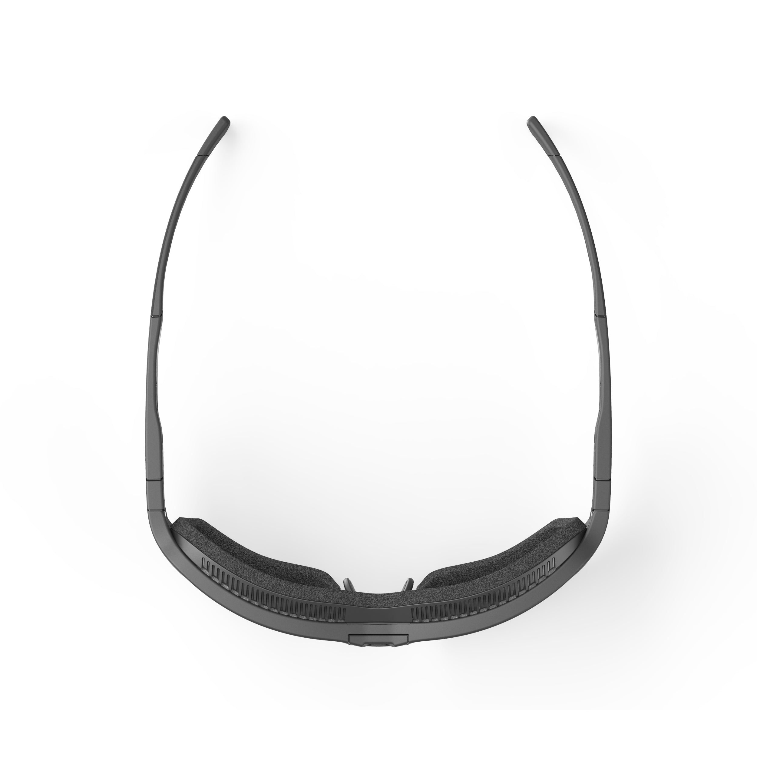 Rudy Project Agent Q Stealth Black Matte mirrored smoke black performance sunglasses – top view