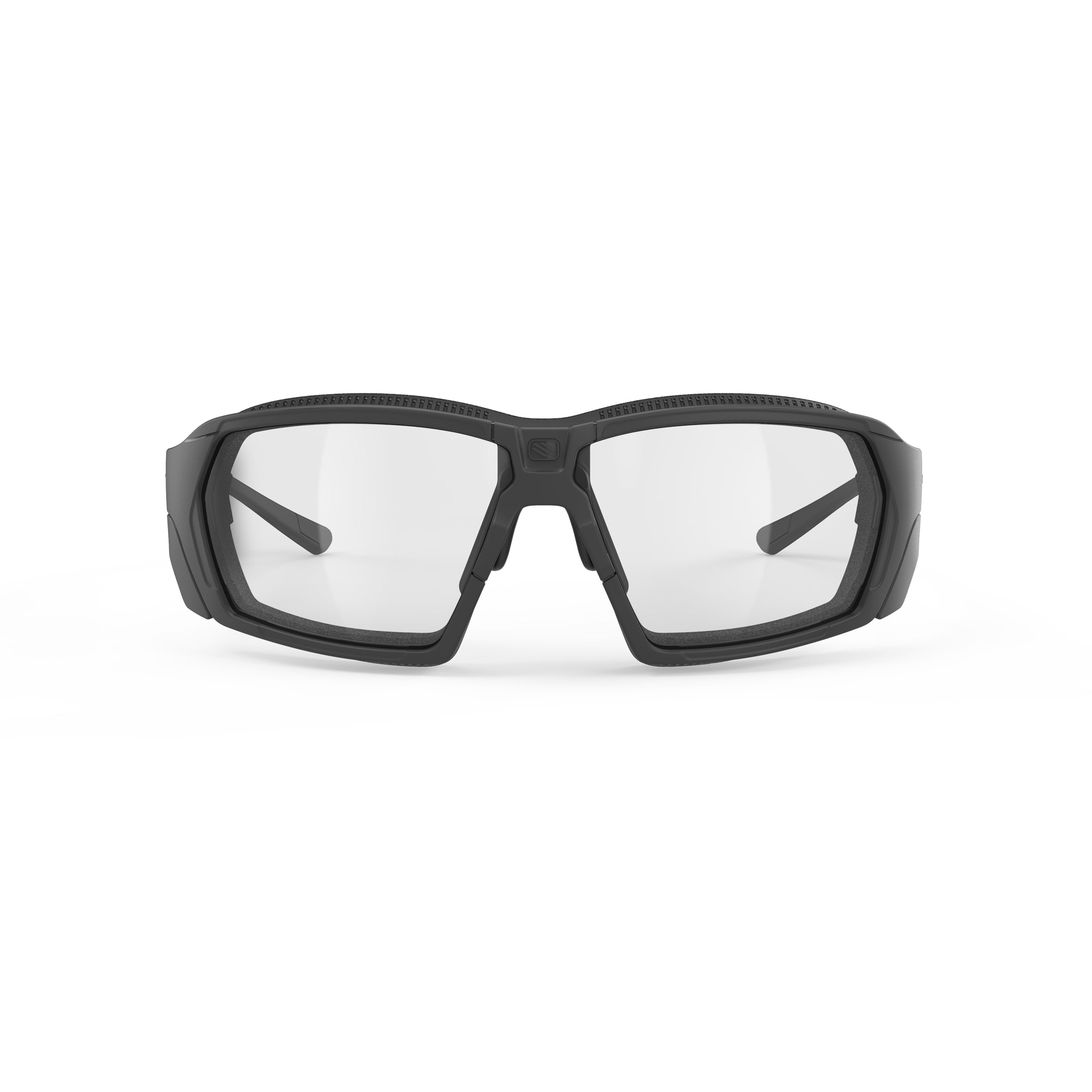 Rudy Project Agent Q Stealth Black Matte photochromic black performance sunglasses – front view, alternate angle