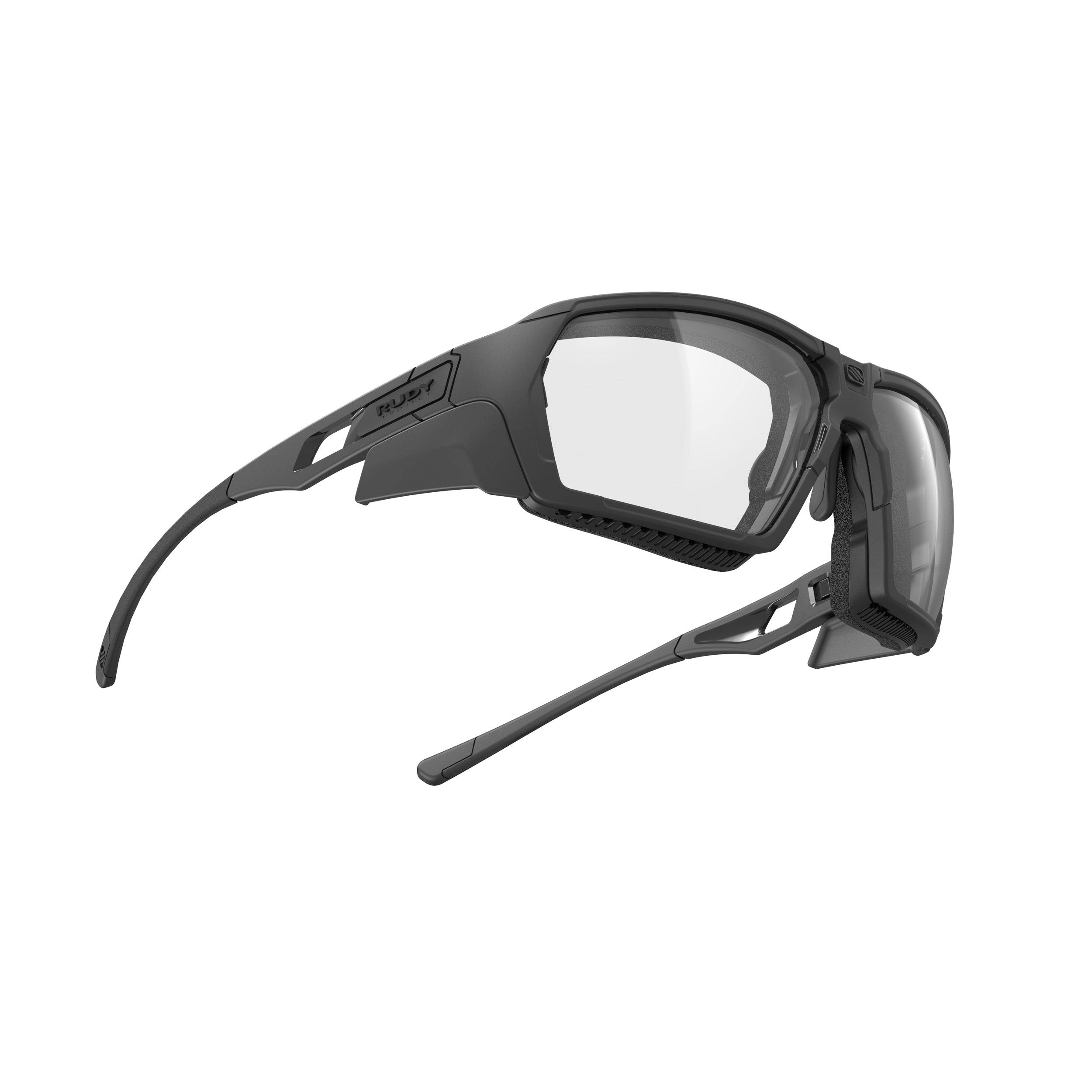 Rudy Project Agent Q Stealth Black Matte photochromic black performance sunglasses – side view