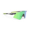 Rudy Project Astral Crystal Ash mirrored multilaser green performance sunglasses – front view