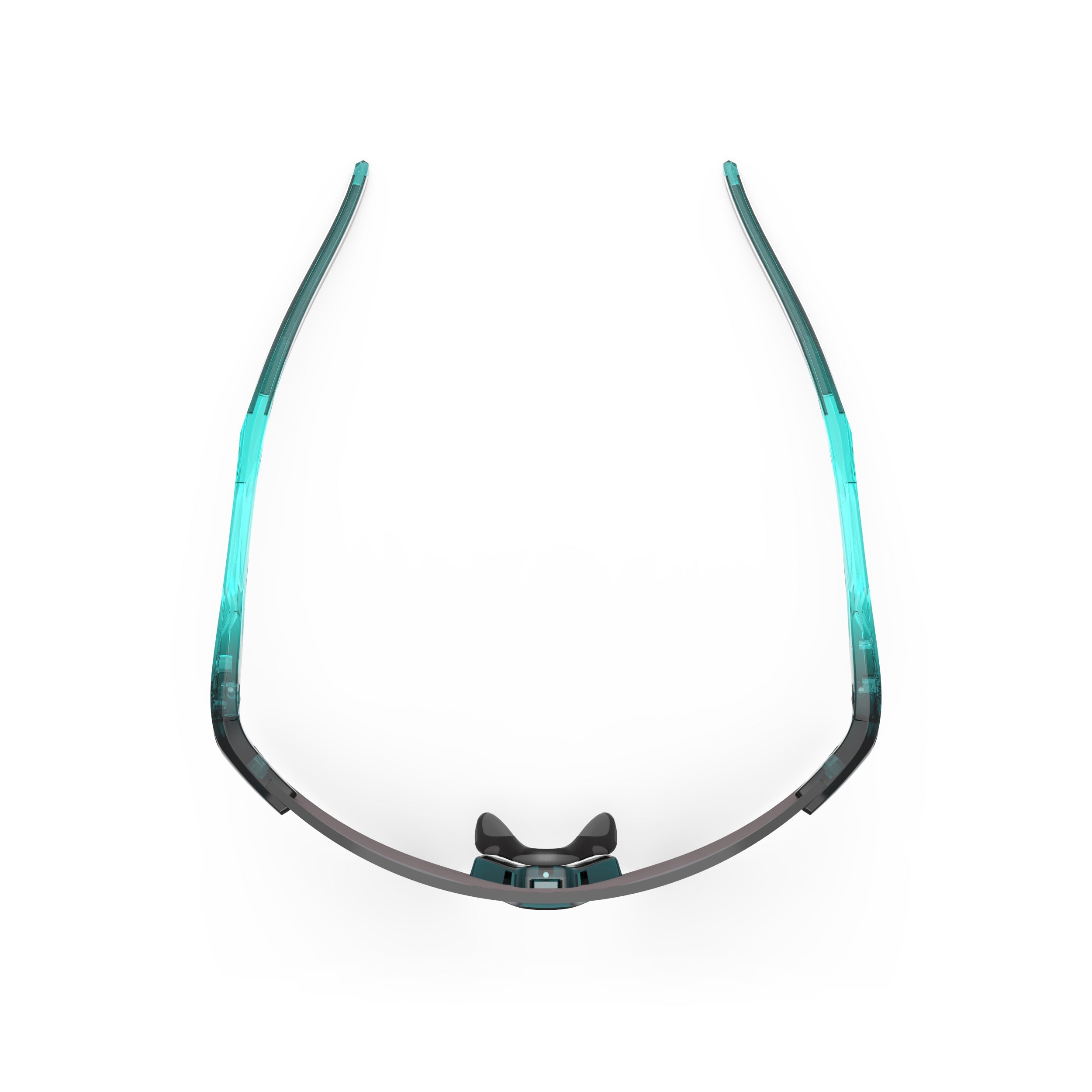 Rudy Project Astral Crystal Teal Water Gloss mirrored multilaser osmium performance sunglasses – top view