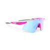 Rudy Project Astral Pink Fluo Fade Matte mirrored multilaser ice performance sunglasses – front view