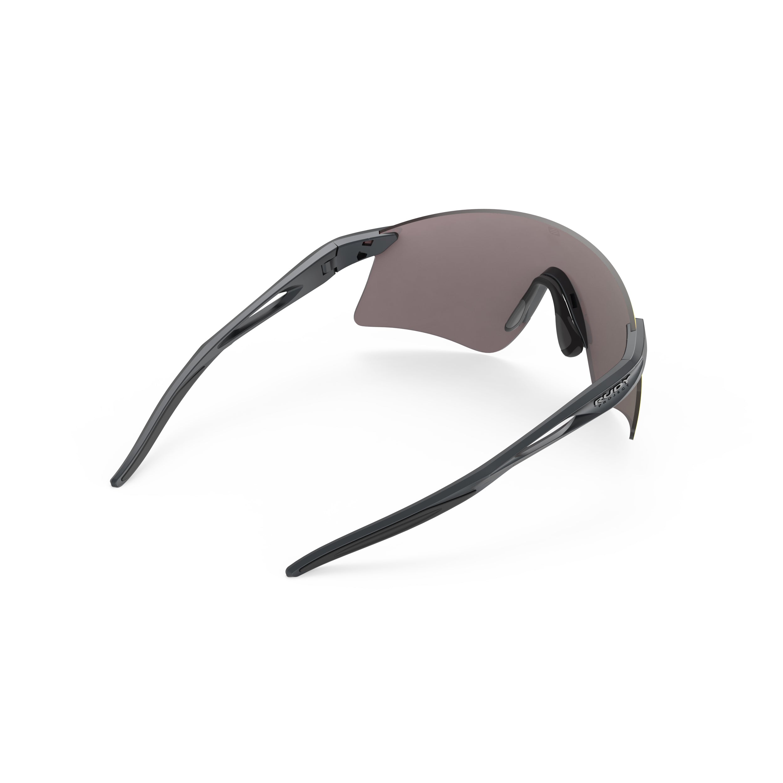 Rudy Project Astral Sphere Metal Titanium Matte Mirrored Multilaser Orange Performance Sunglasses – rear view
