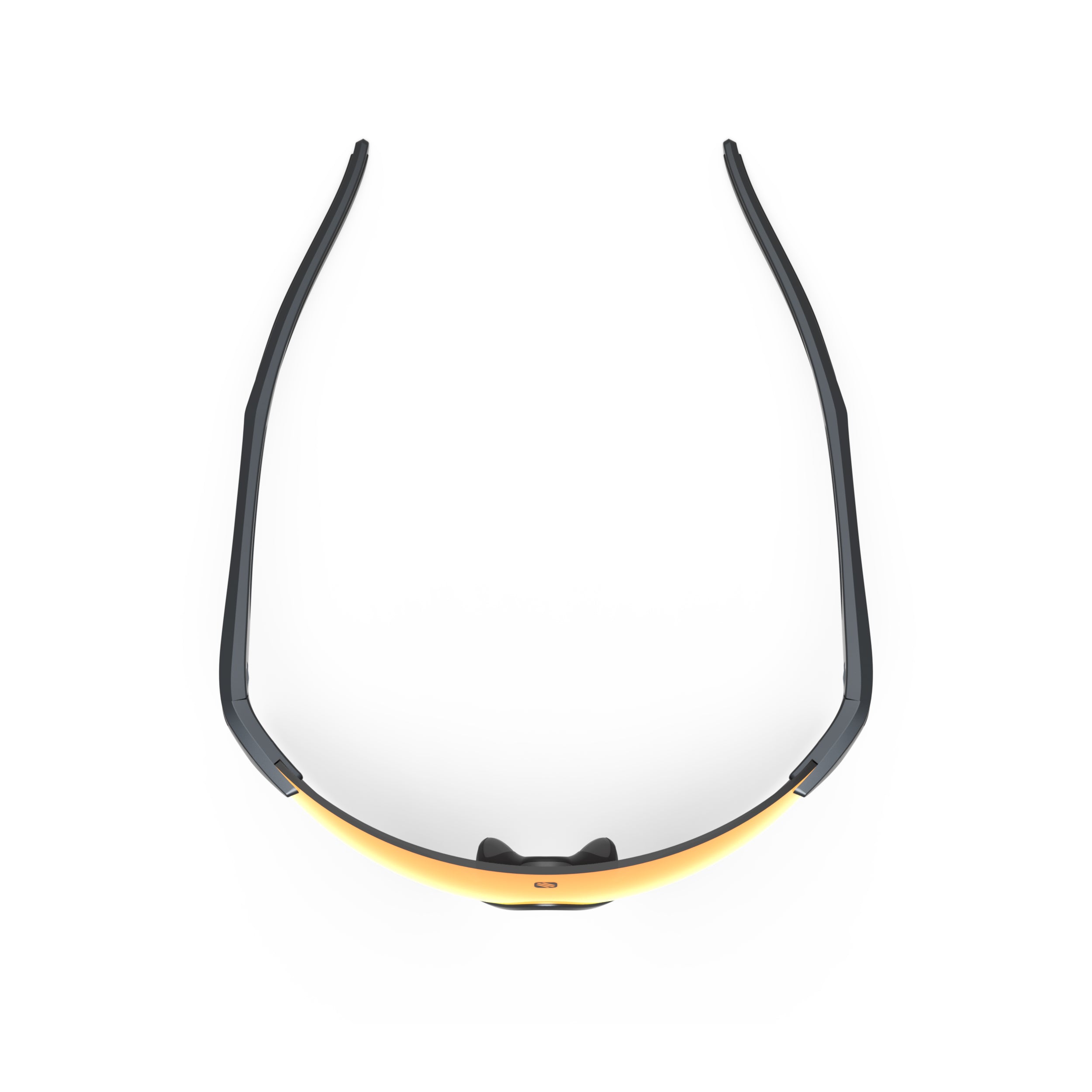Rudy Project Astral Sphere Metal Titanium Matte Mirrored Multilaser Orange Performance Sunglasses – top view