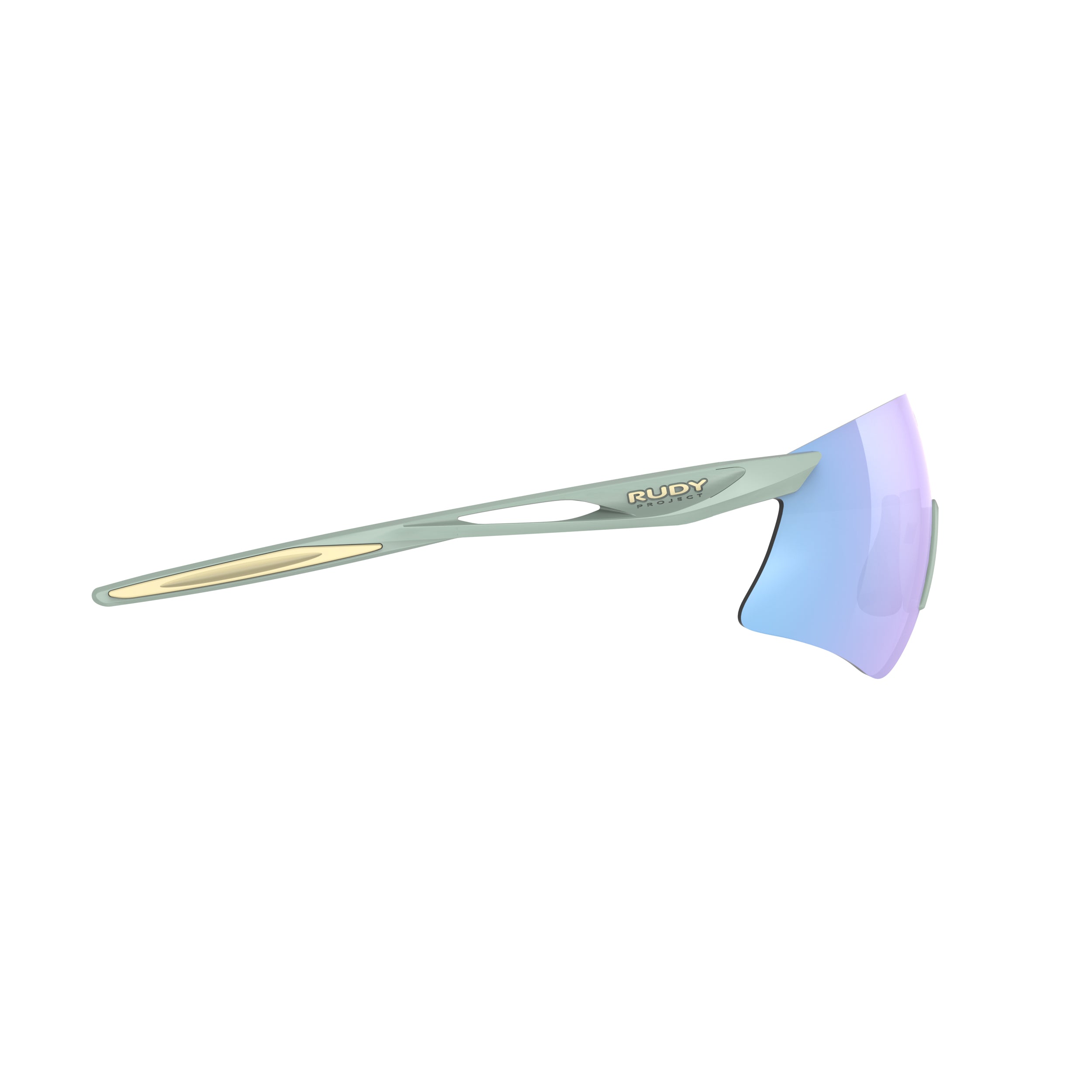 Rudy Project Astral Sphere Mint Matte Frame Mirrored Multilaser Ice Performance Sunglasses – side view, opposite side