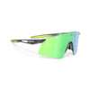 Rudy Project Astral X Crystal Ash mirrored multilaser green performance sunglasses – front view