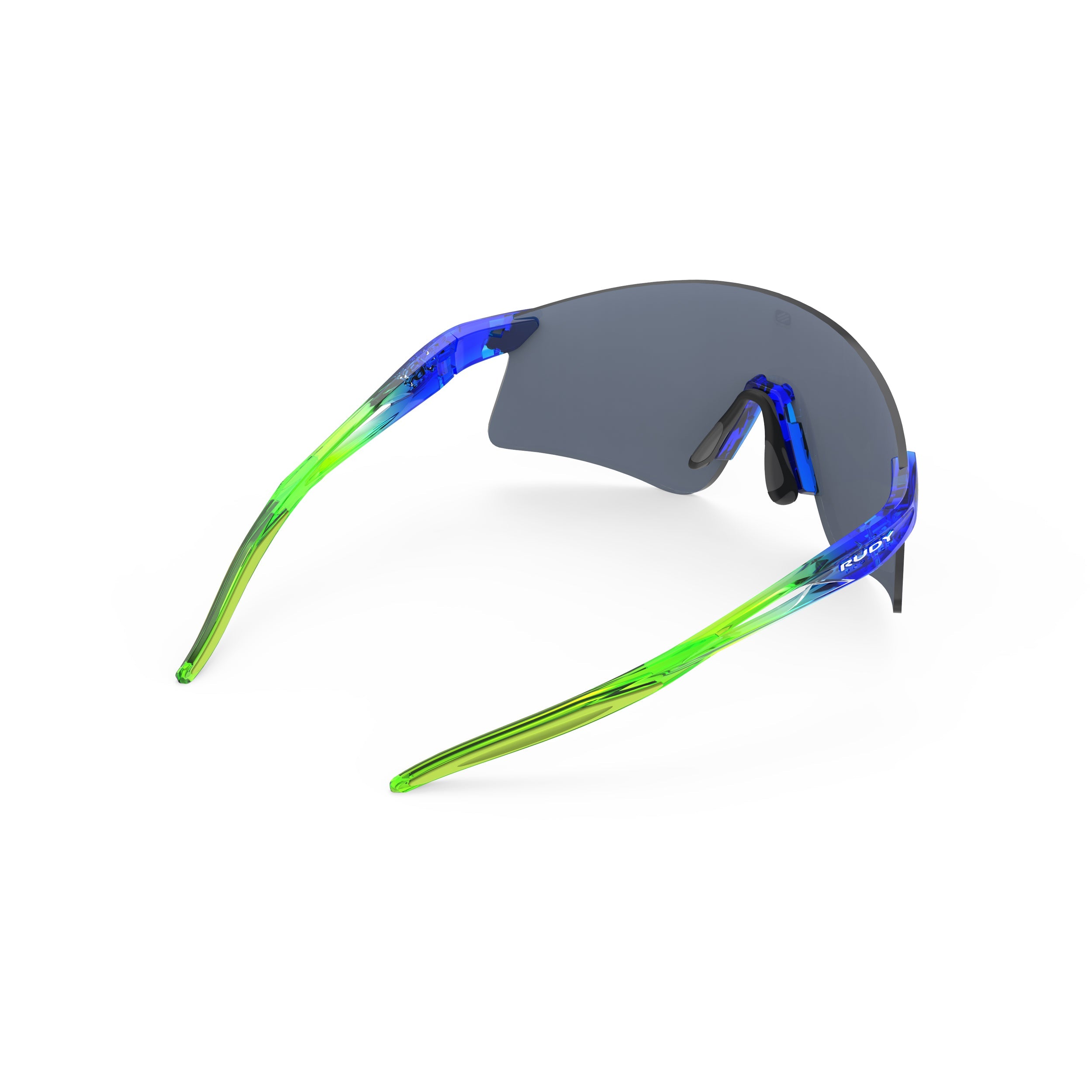 Rudy Project Astral X Crystal Blue Green Fluo Gloss mirrored multilaser blue hdr performance sunglasses – rear view