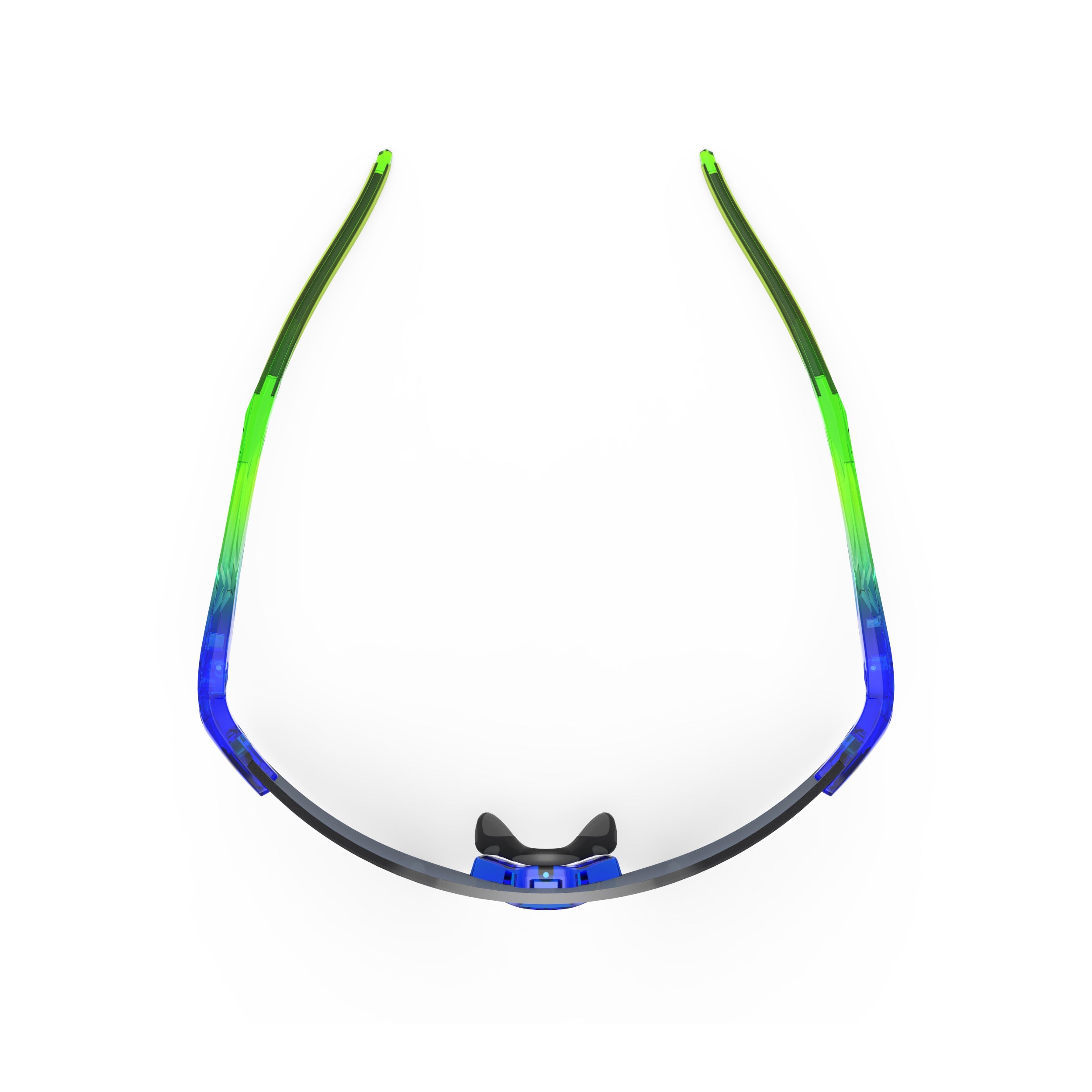 Rudy Project Astral X Crystal Blue Green Fluo Gloss mirrored multilaser blue hdr performance sunglasses – top view