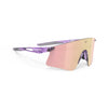 Rudy Project Astral X Crystal Lilac mirrored multilaser rose gold performance sunglasses – front view