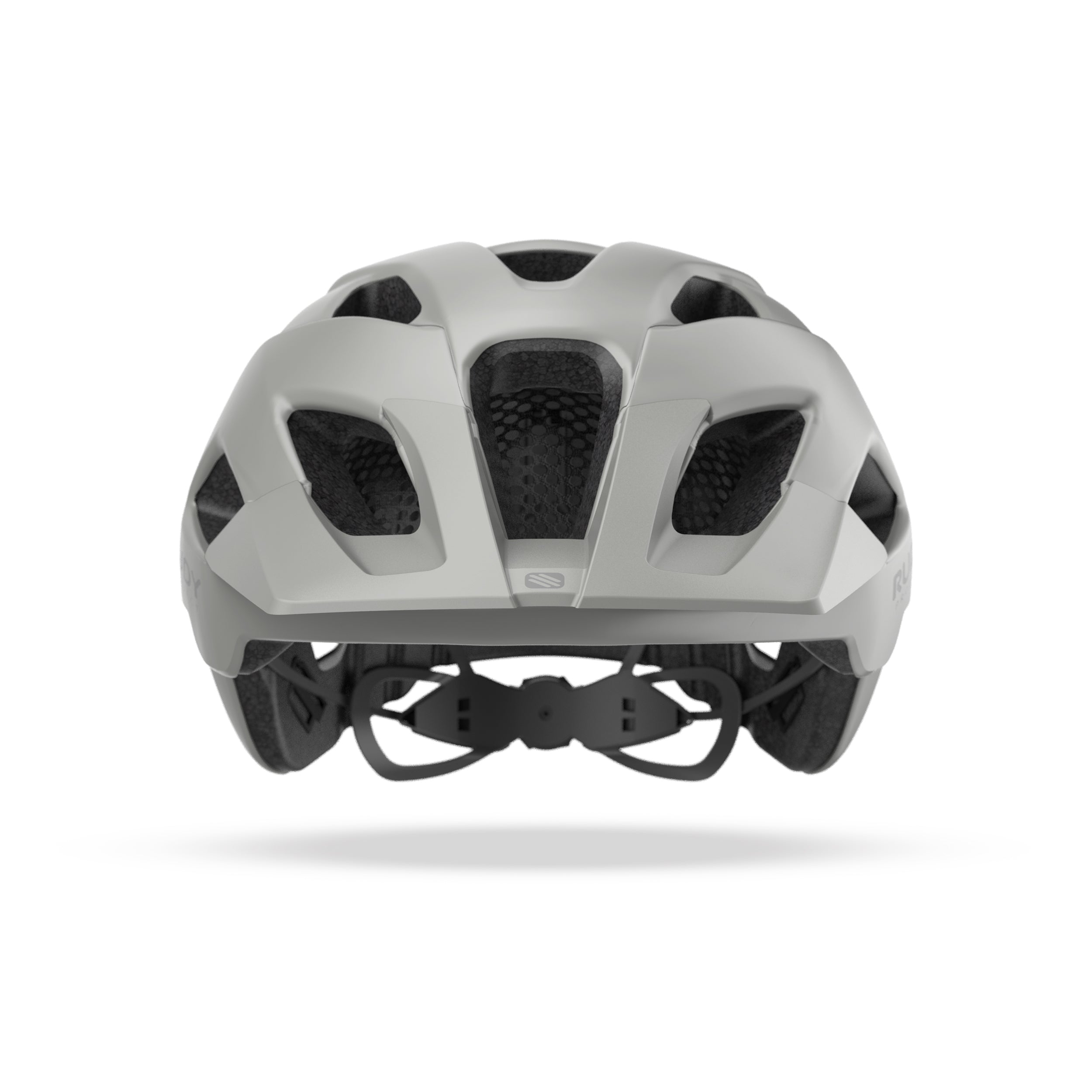 Rudy Project Crossway Light Grey Matte cycling helmet – front view, alternate angle