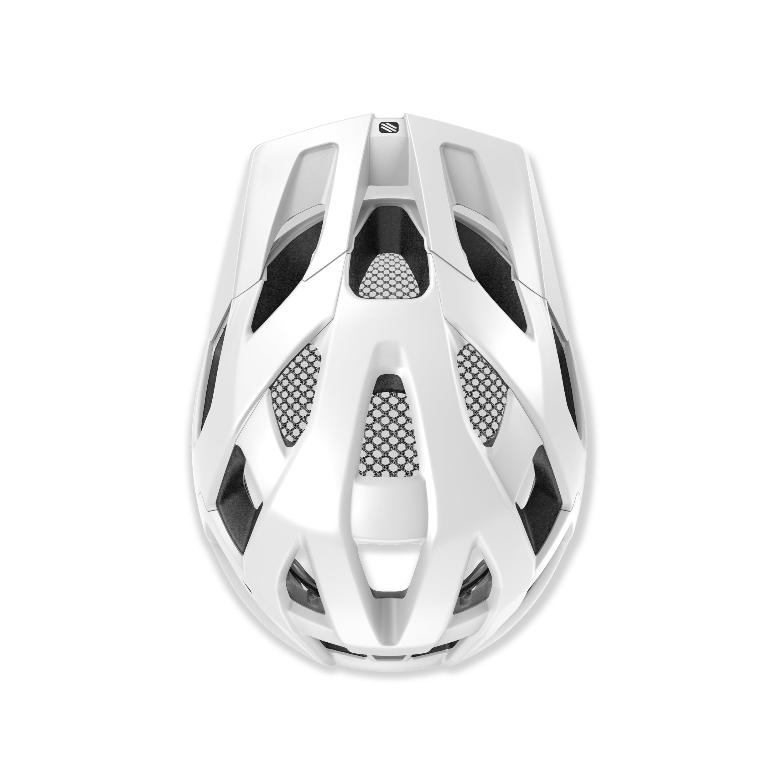 Rudy Project Crossway White Matte cycling helmet – rear view