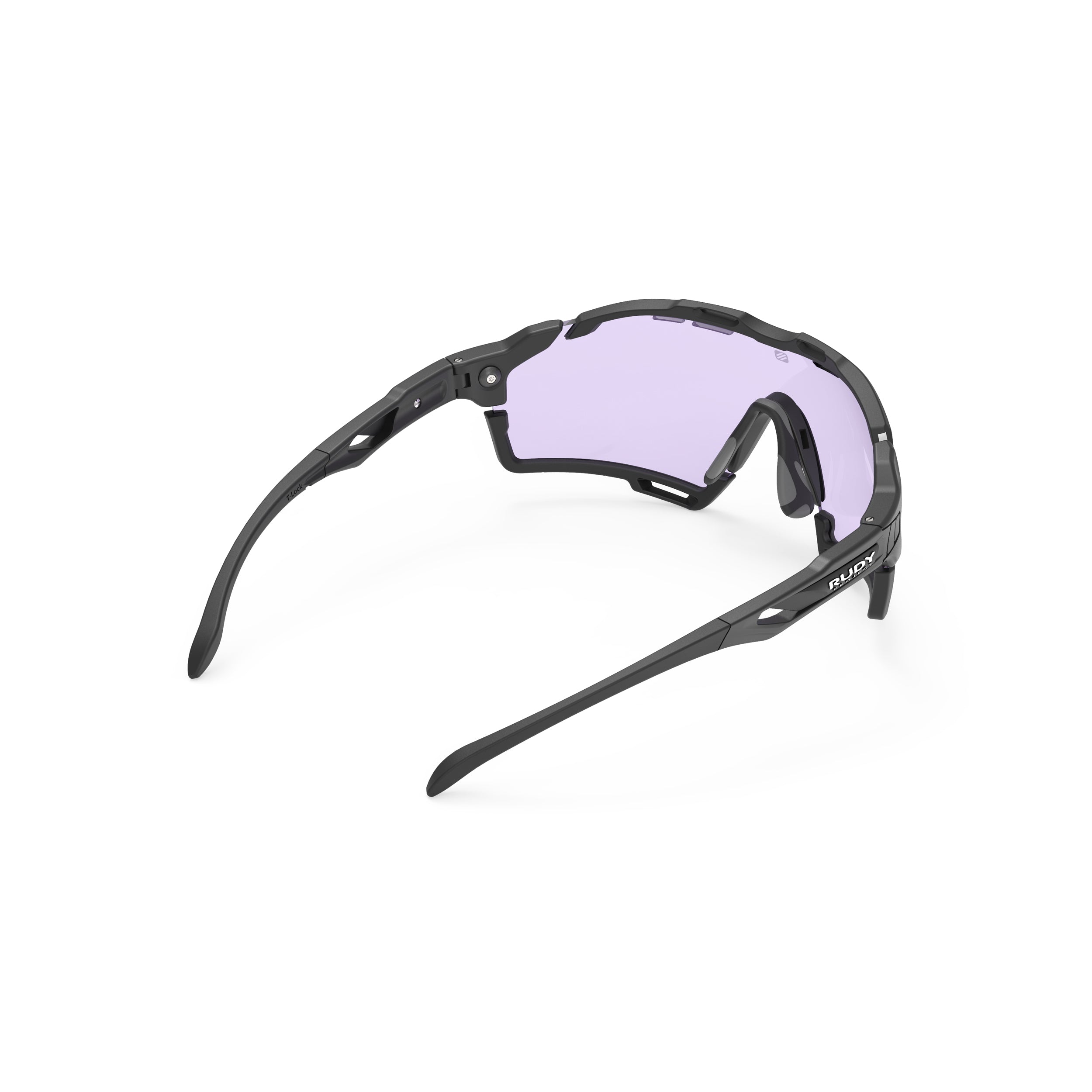 Rudy Project Cutline Black Matte photochromic laser purple hdr performance sunglasses – rear view