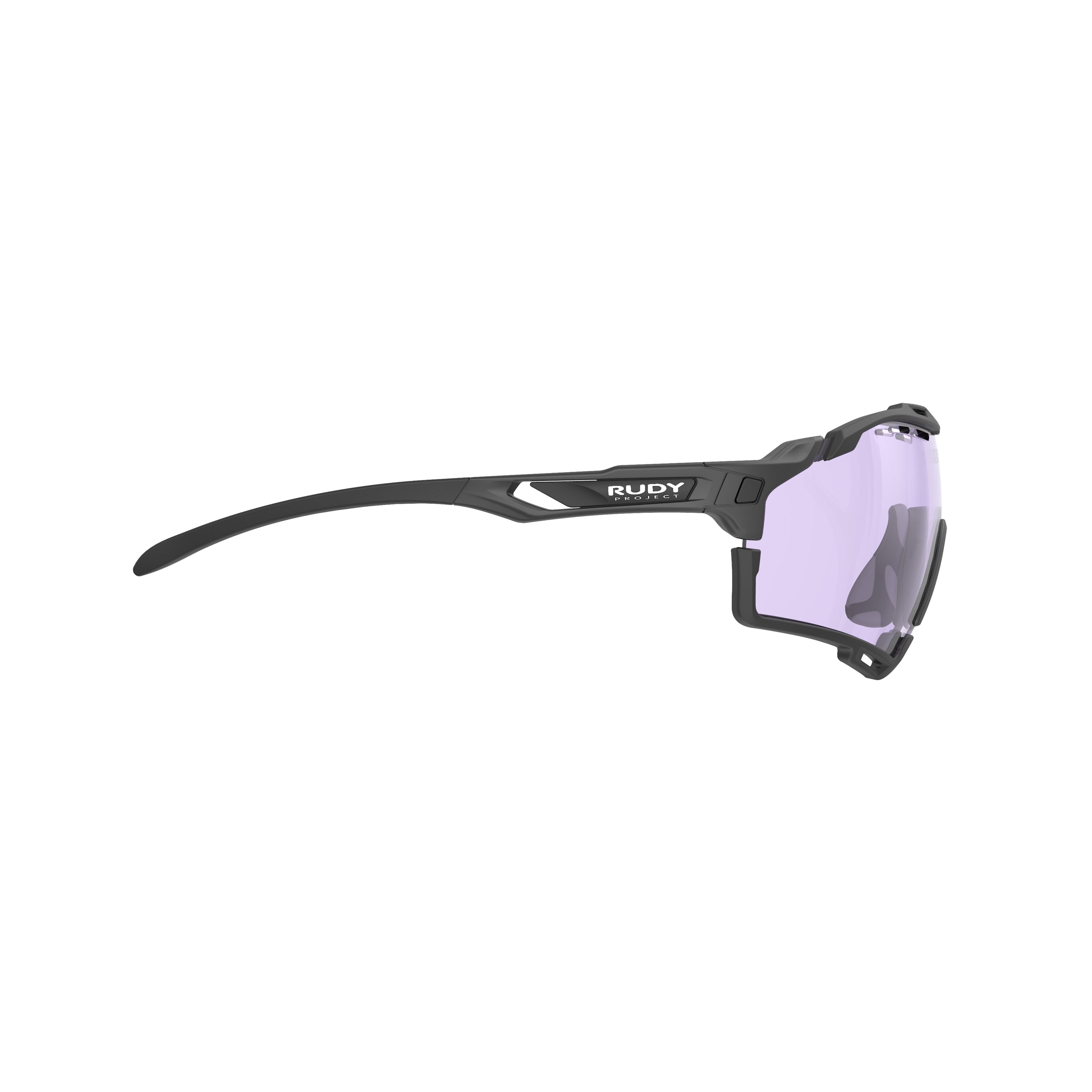 Rudy Project Cutline Black Matte photochromic laser purple hdr performance sunglasses – side view, opposite side