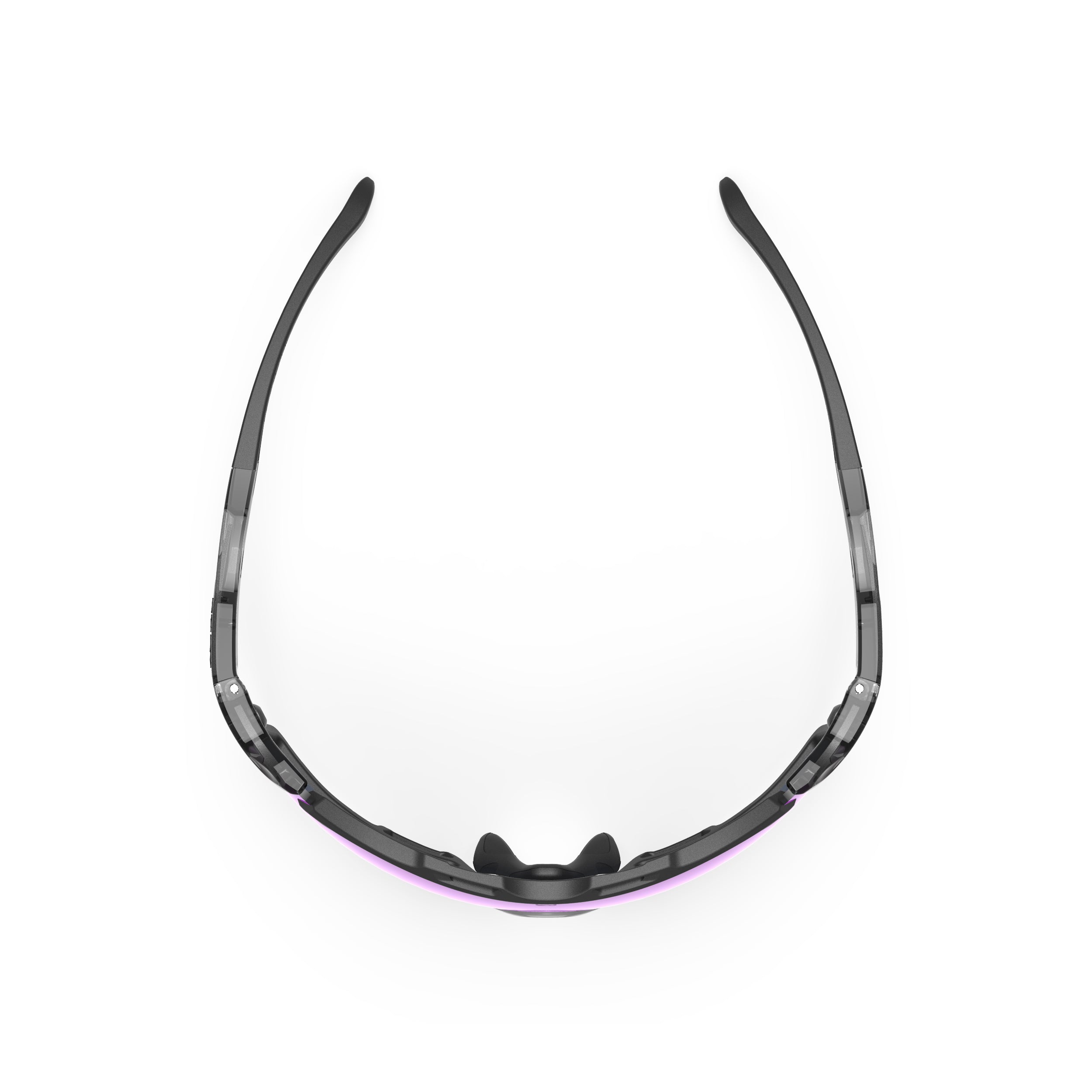 Rudy Project Cutline Crystal Ash mirrored multilaser sunset performance sunglasses – top view