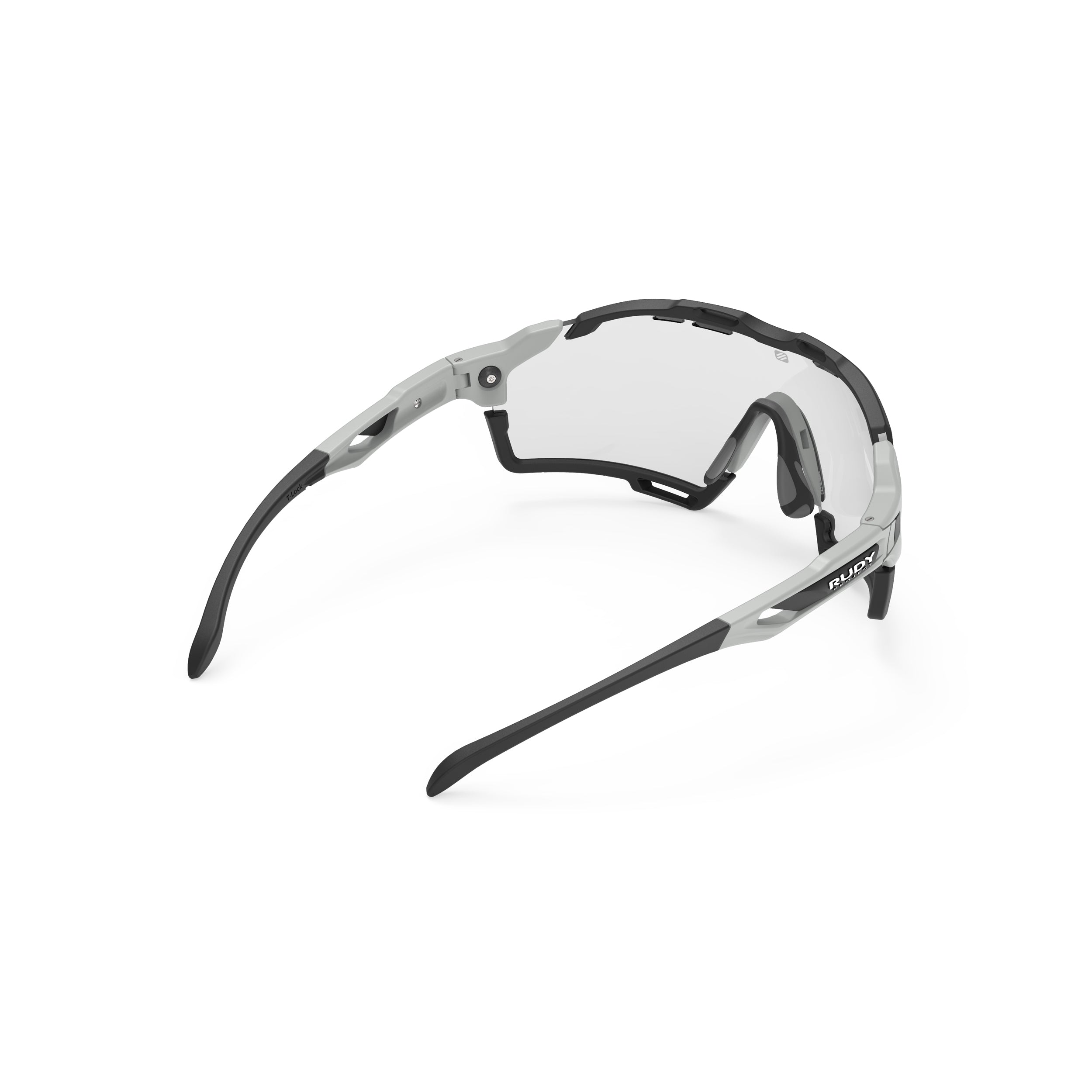 Rudy Project Cutline Light Grey Matte photochromic laser black performance sunglasses – rear view