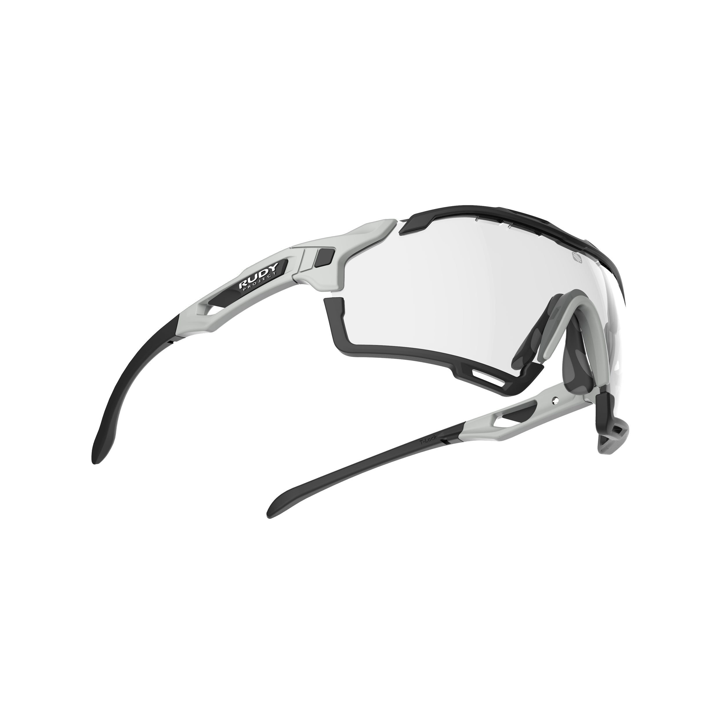 Rudy Project Cutline Light Grey Matte photochromic laser black performance sunglasses – side view