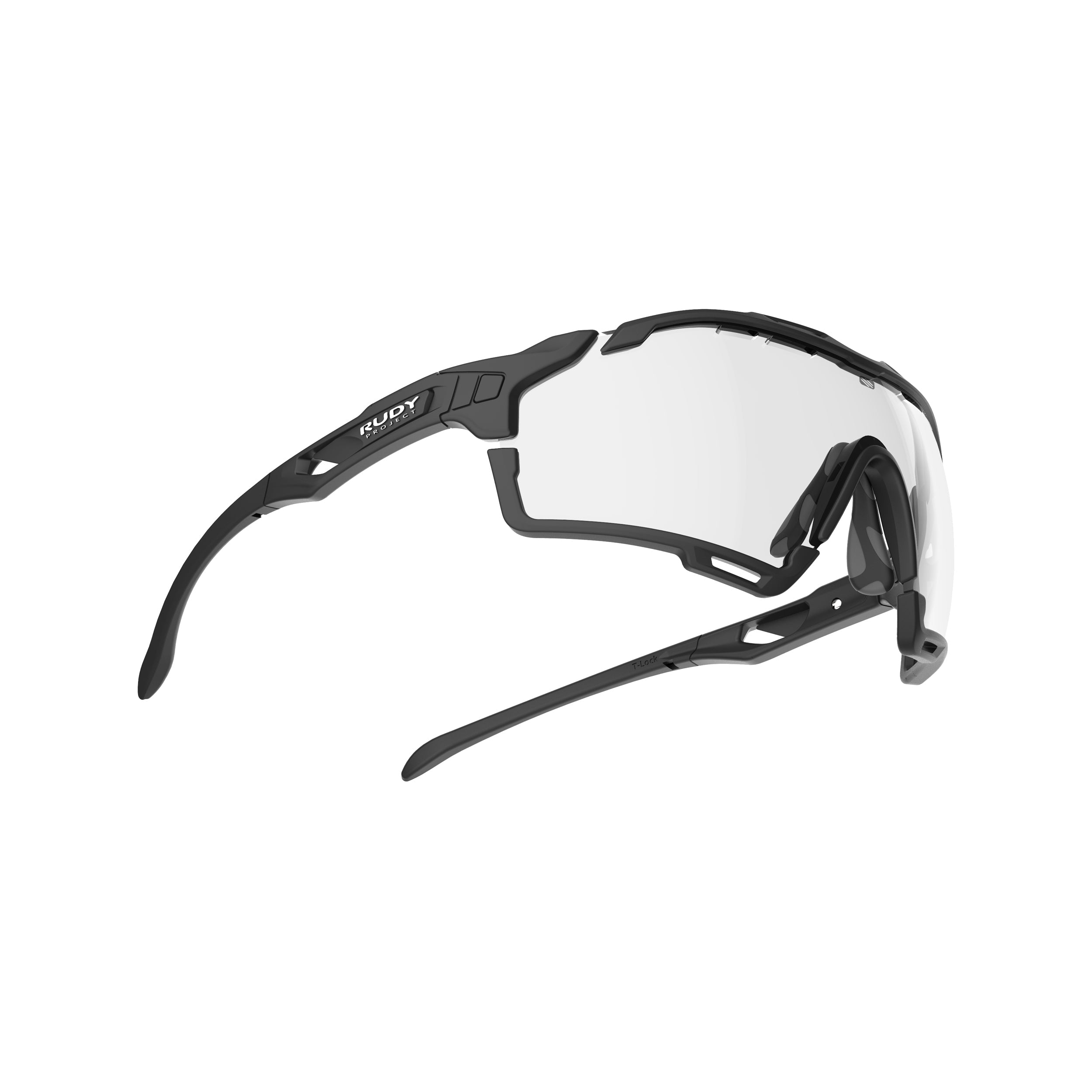 Rudy Project Cutline Matte Black photochromic black performance sunglasses – side view