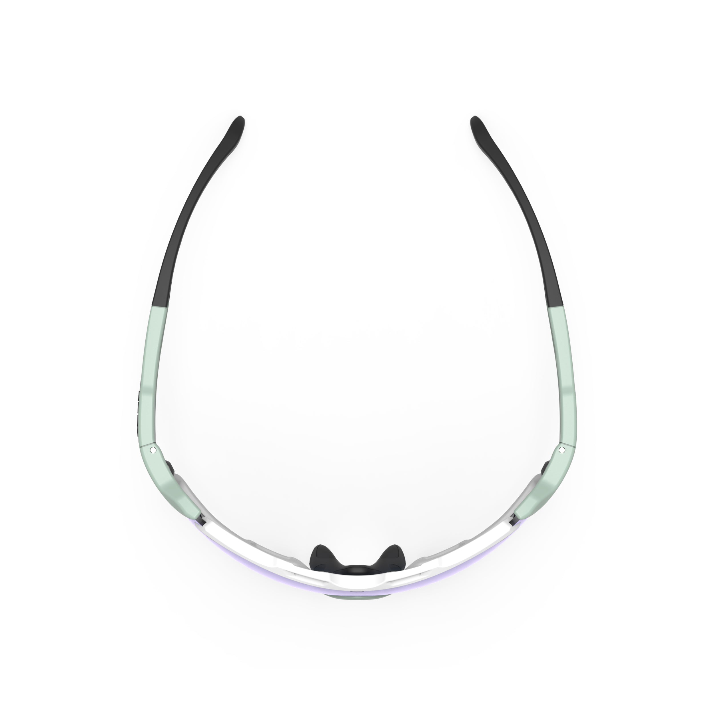 Rudy Project Cutline Mint Matte Frame Mirrored Multilaser Ice Performance Sunglasses – top view