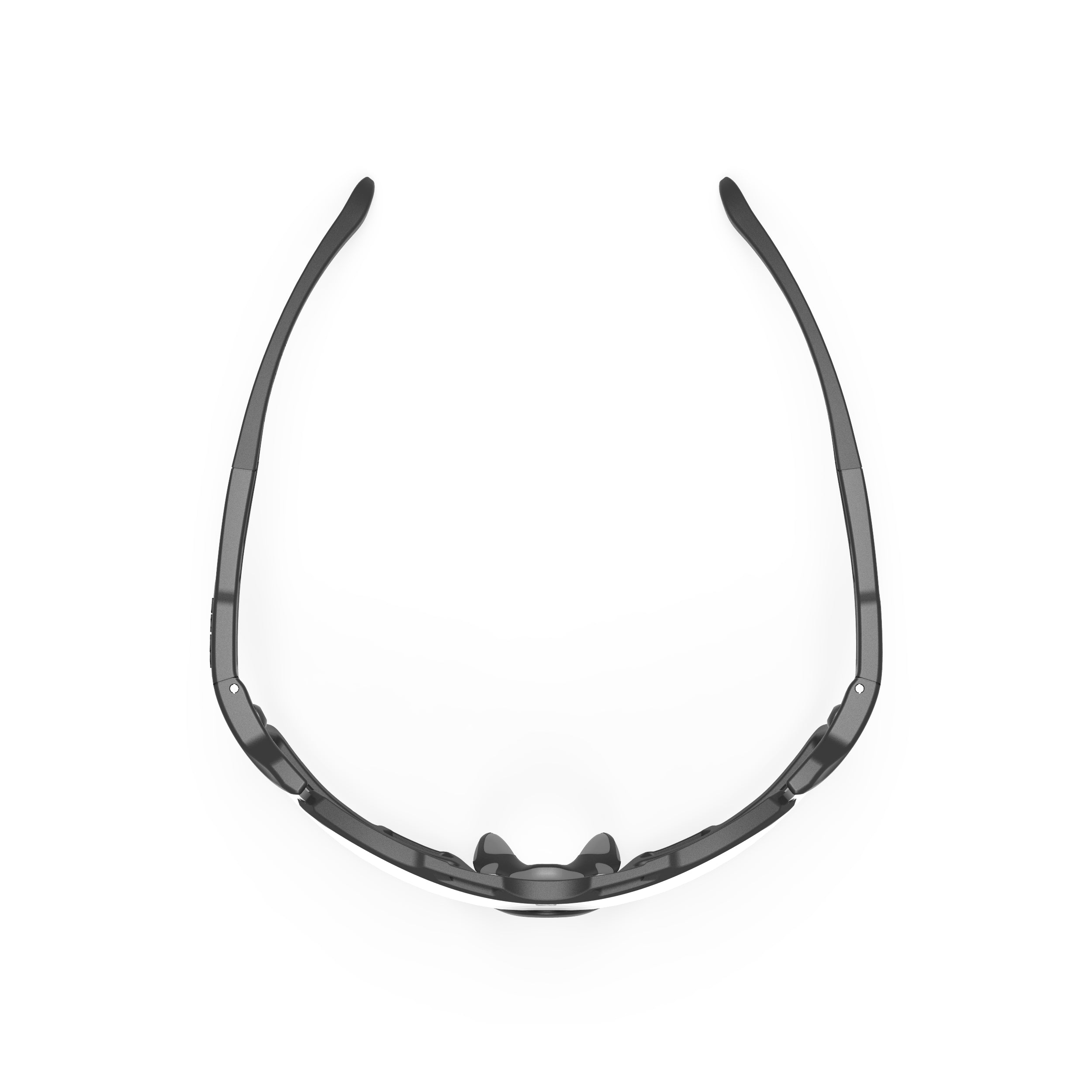Rudy Project Cutline Stealth Black Matte photochromic black performance sunglasses – top view
