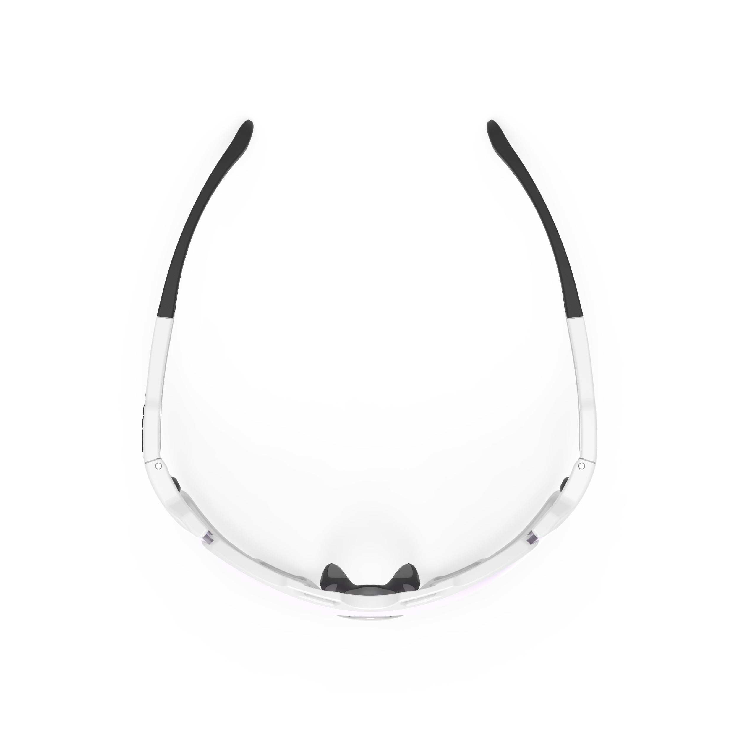 Rudy Project Cutline White Gloss photochromic purple performance sunglasses – top view