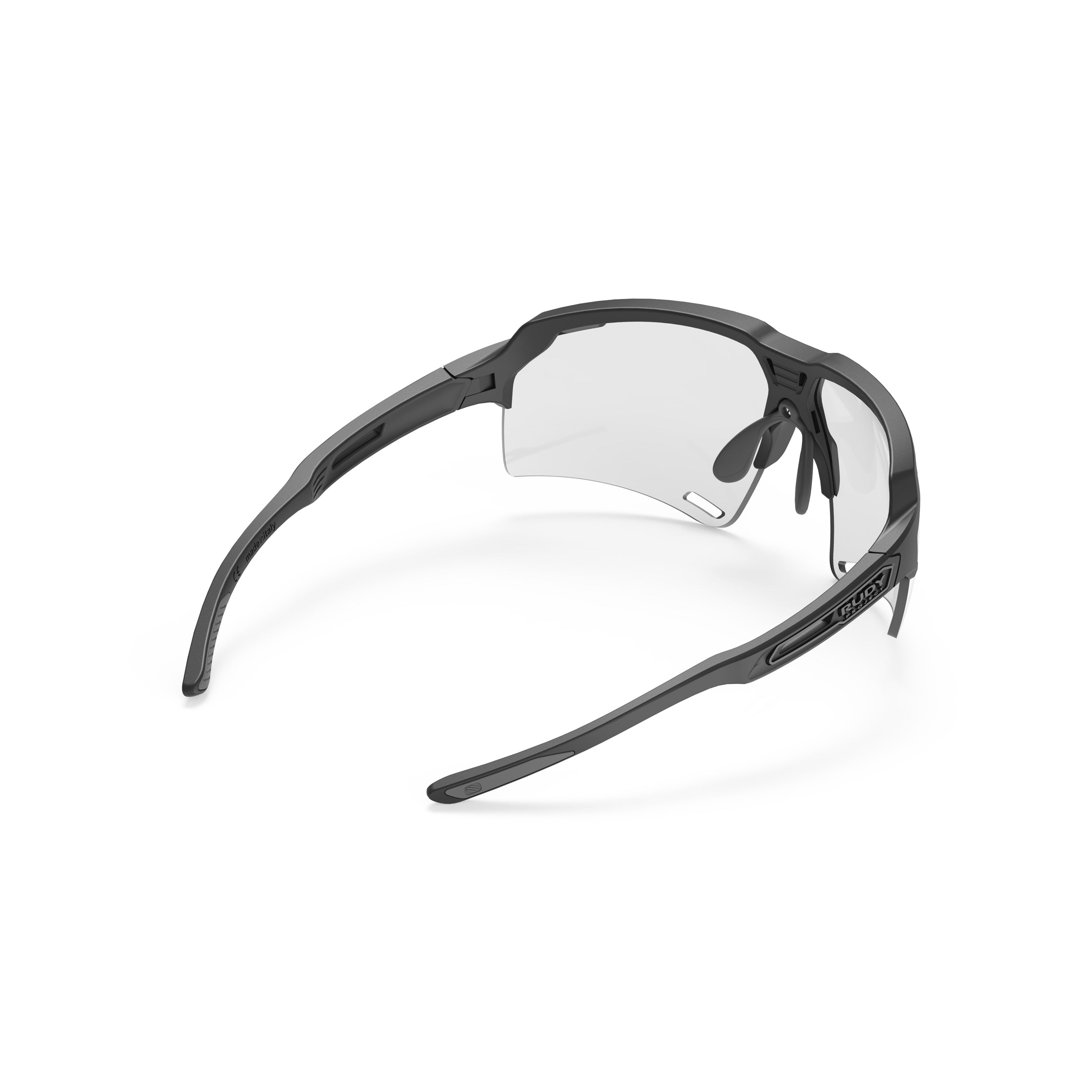 Rudy Project Deltabeat Black Matte photochromic black performance sunglasses – rear view