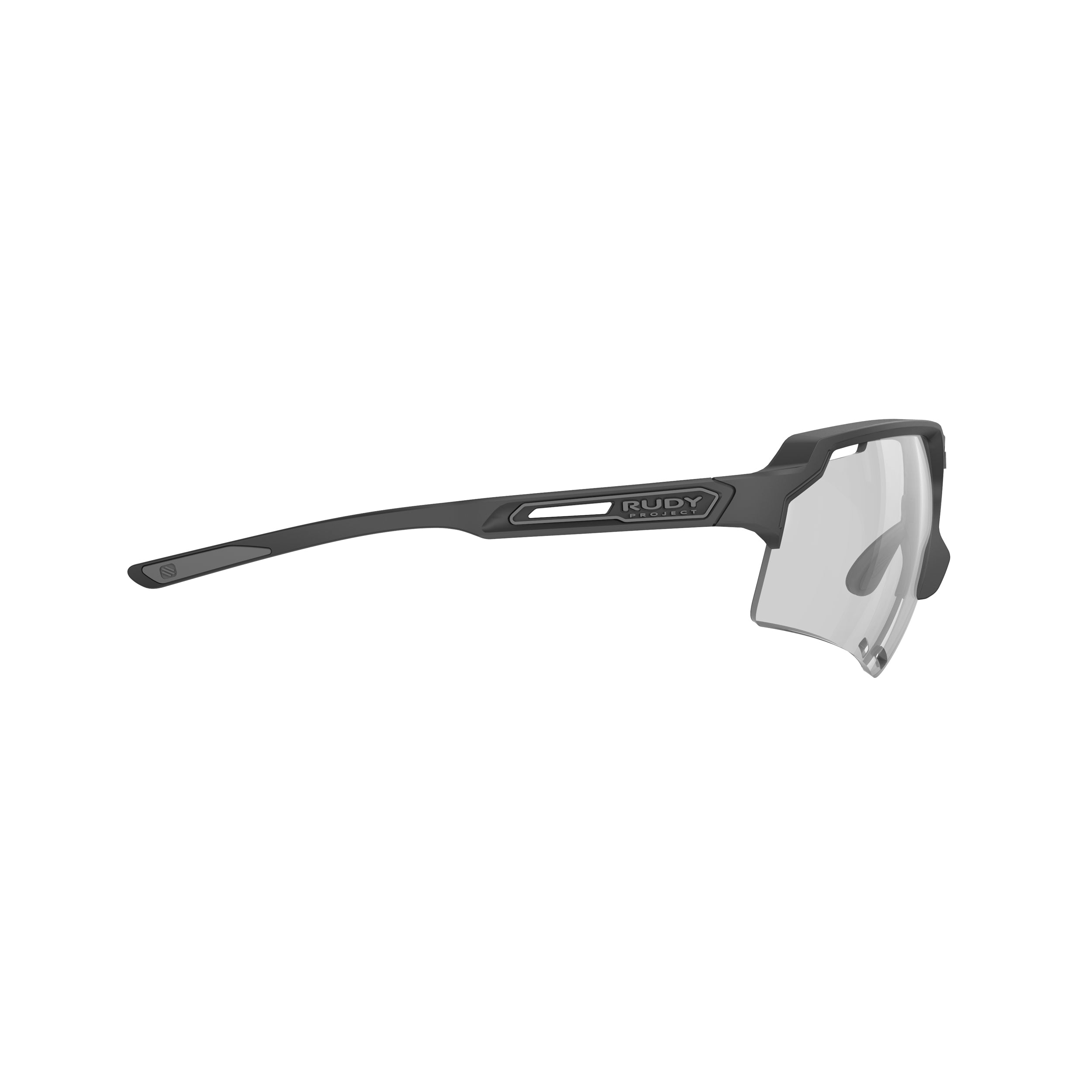Rudy Project Deltabeat Black Matte photochromic black performance sunglasses – side view, opposite side
