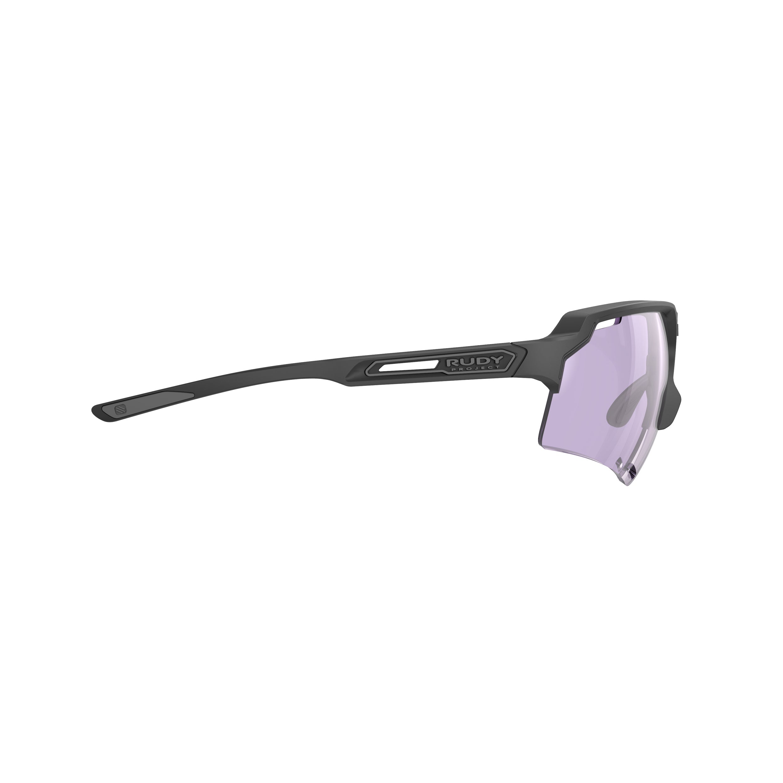 Rudy Project Deltabeat Black Matte photochromic laser purple hdr performance sunglasses – side view, opposite side