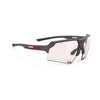 Rudy Project Deltabeat Charcoal Matte photochromic red performance sunglasses – front view