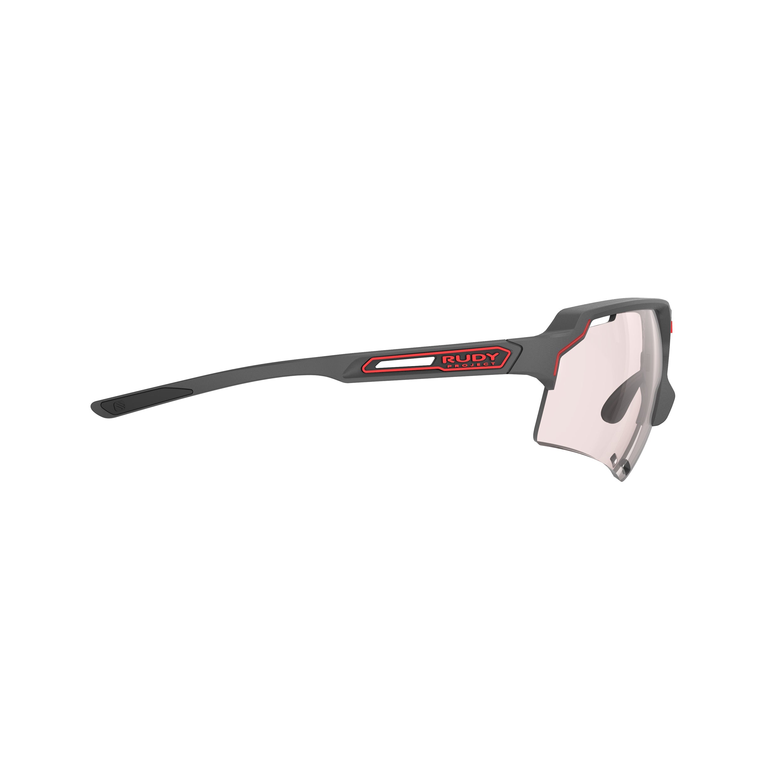 Rudy Project Deltabeat Charcoal Matte photochromic red performance sunglasses – side view, opposite side