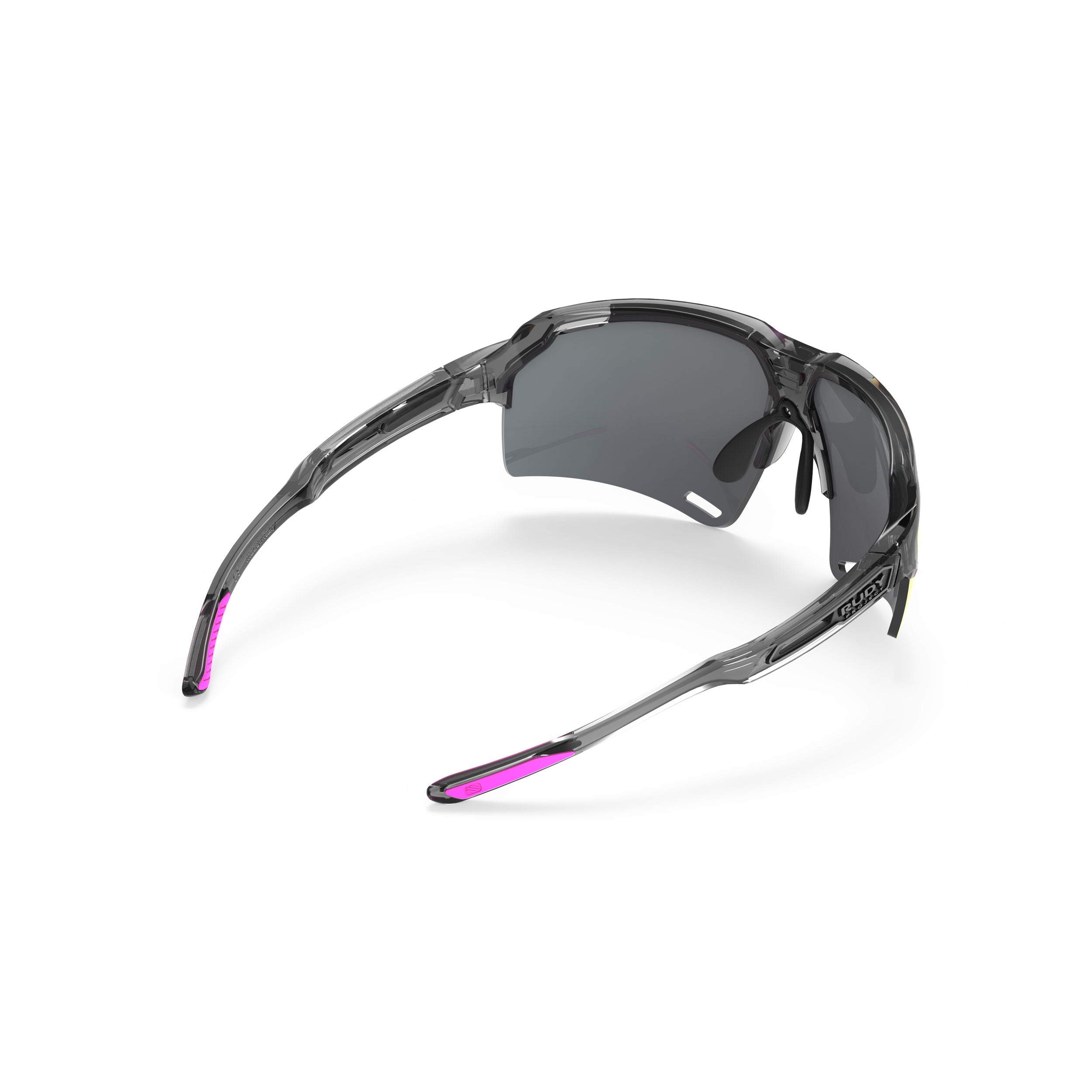 Rudy Project Deltabeat Crystal Ash mirrored multilaser sunset performance sunglasses – rear view