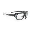 Rudy Project Deltabeat + Optical Dock Black Matte prescription sports glasses – front view, alternate angle