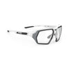 Rudy Project Deltabeat + Optical Dock White Gloss prescription sports glasses – front view, alternate angle