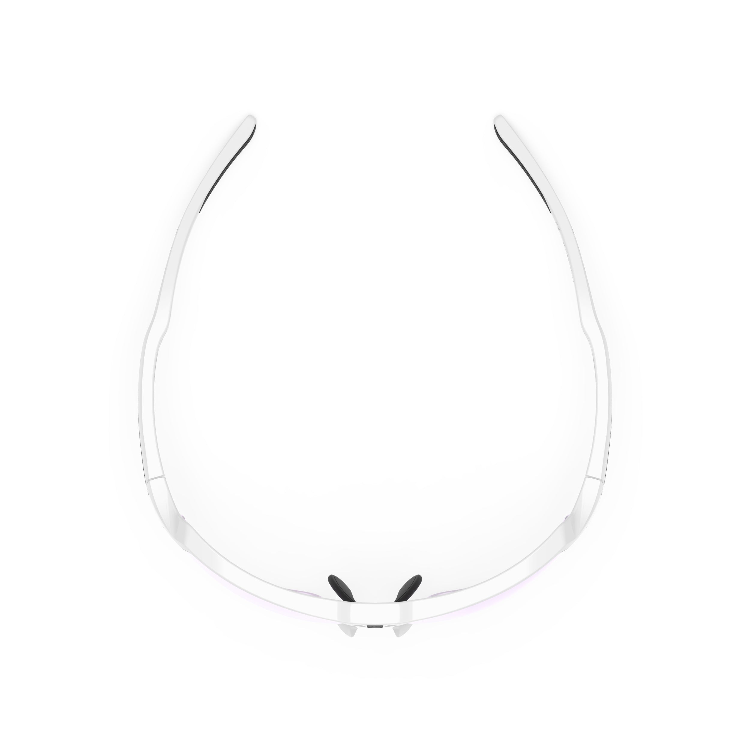Rudy Project Deltabeat White Gloss photochromic laser purple hdr performance sunglasses – top view