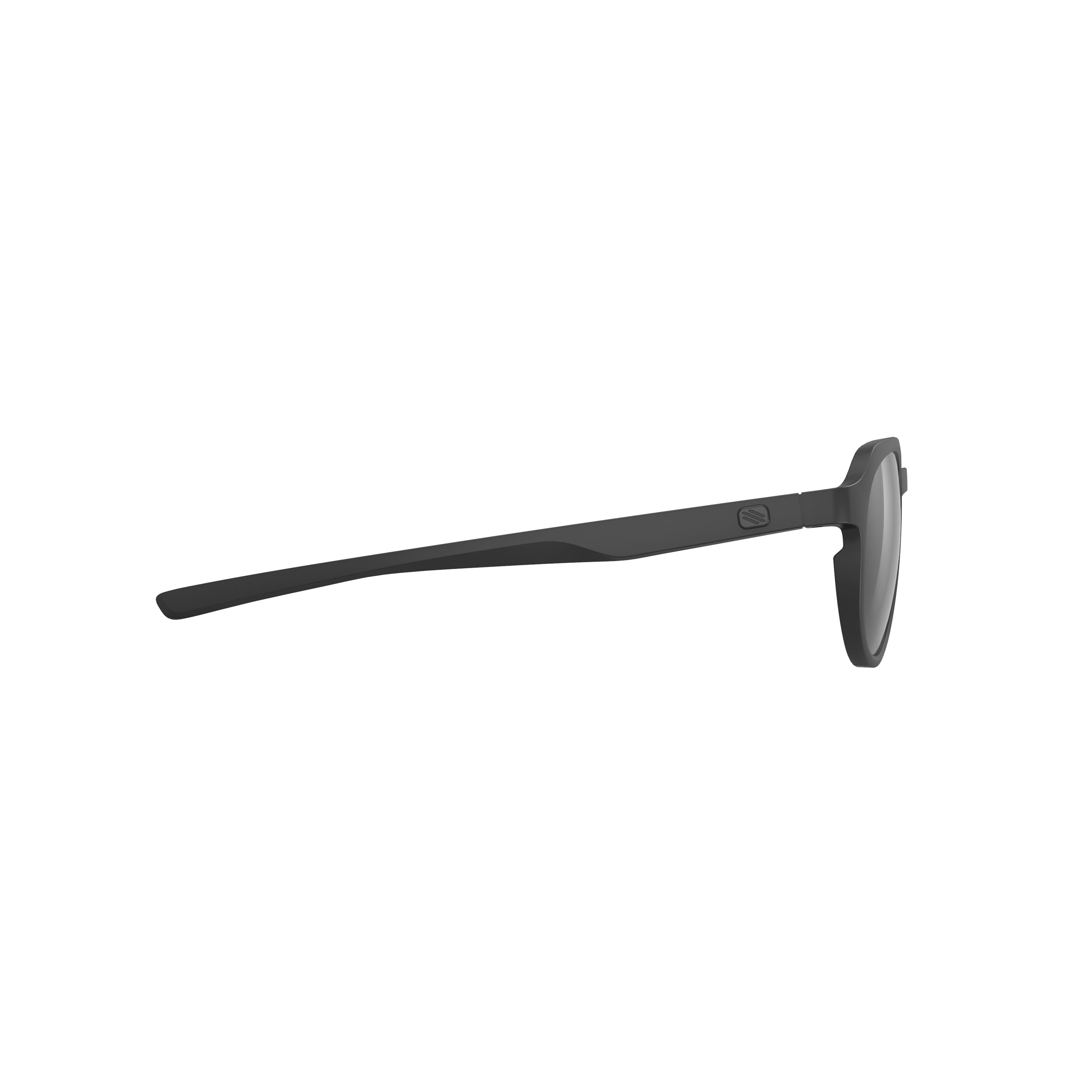 Rudy Project Glamshady Black Matte mirrored smoke black performance sunglasses – side view, opposite side