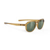 Rudy Project Glamshady Crystal Butterscotch Gloss mirrored green performance sunglasses – front view
