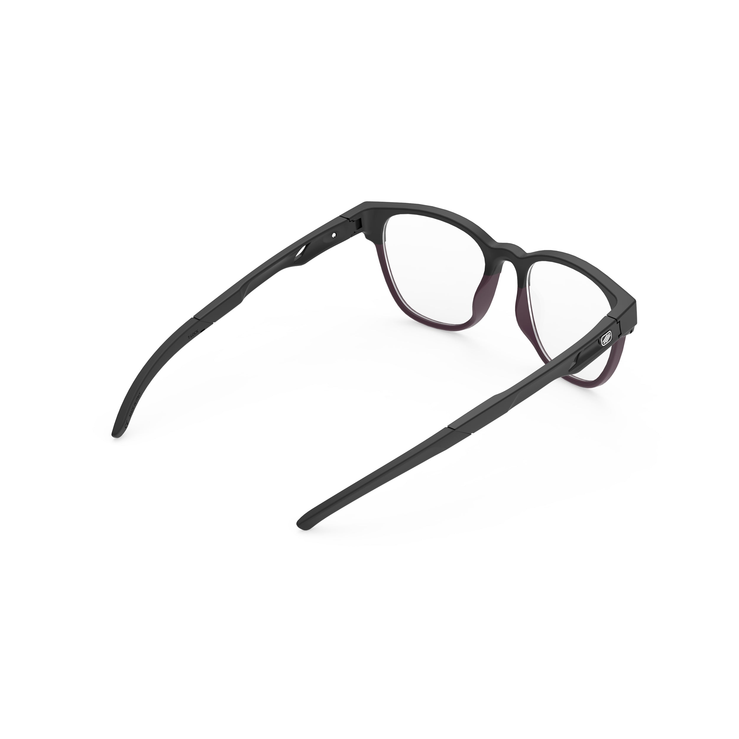 Rudy Project Iridis 65 Black/Cabernet Matte prescription sports glasses – rear view