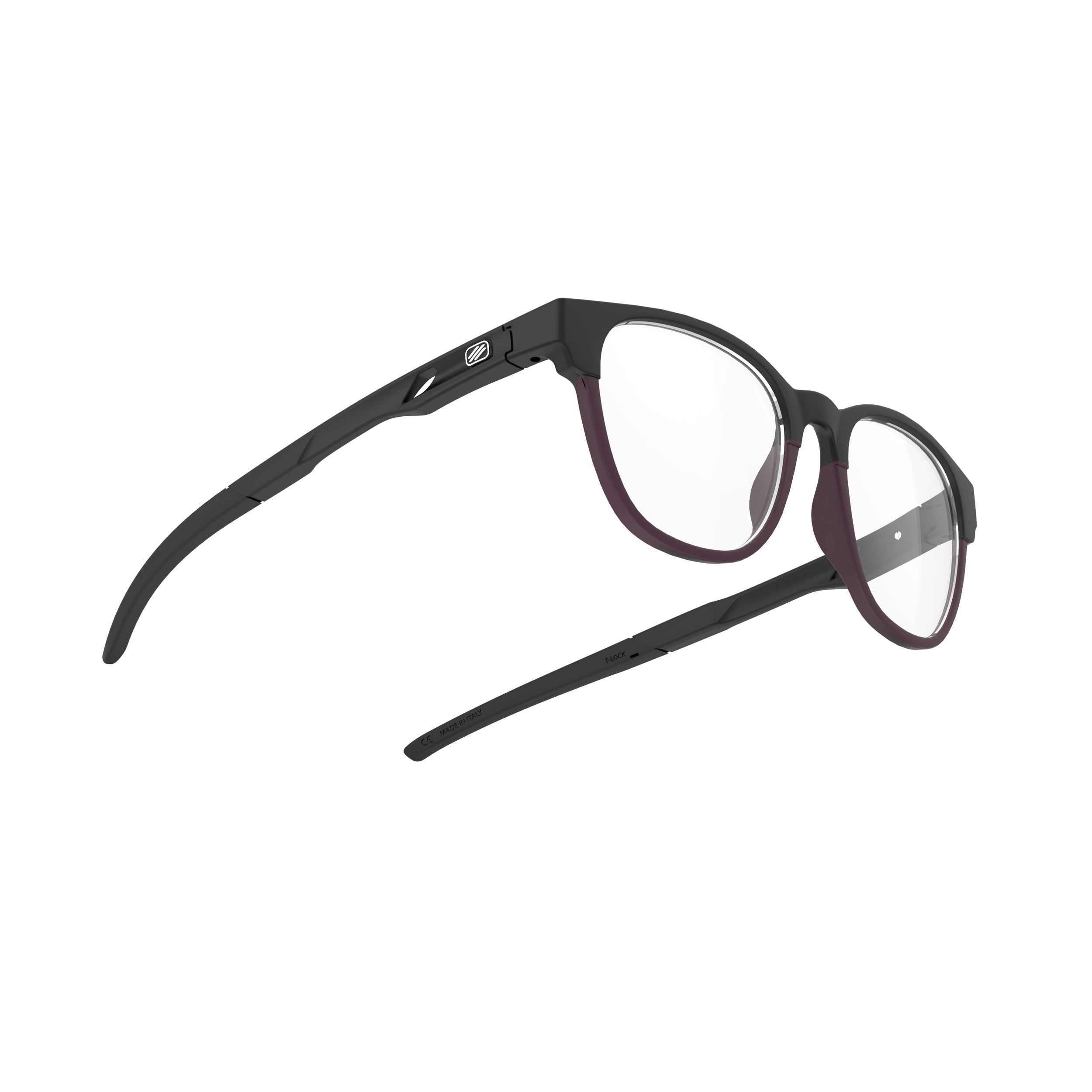 Rudy Project Iridis 65 Black/Cabernet Matte prescription sports glasses – side view