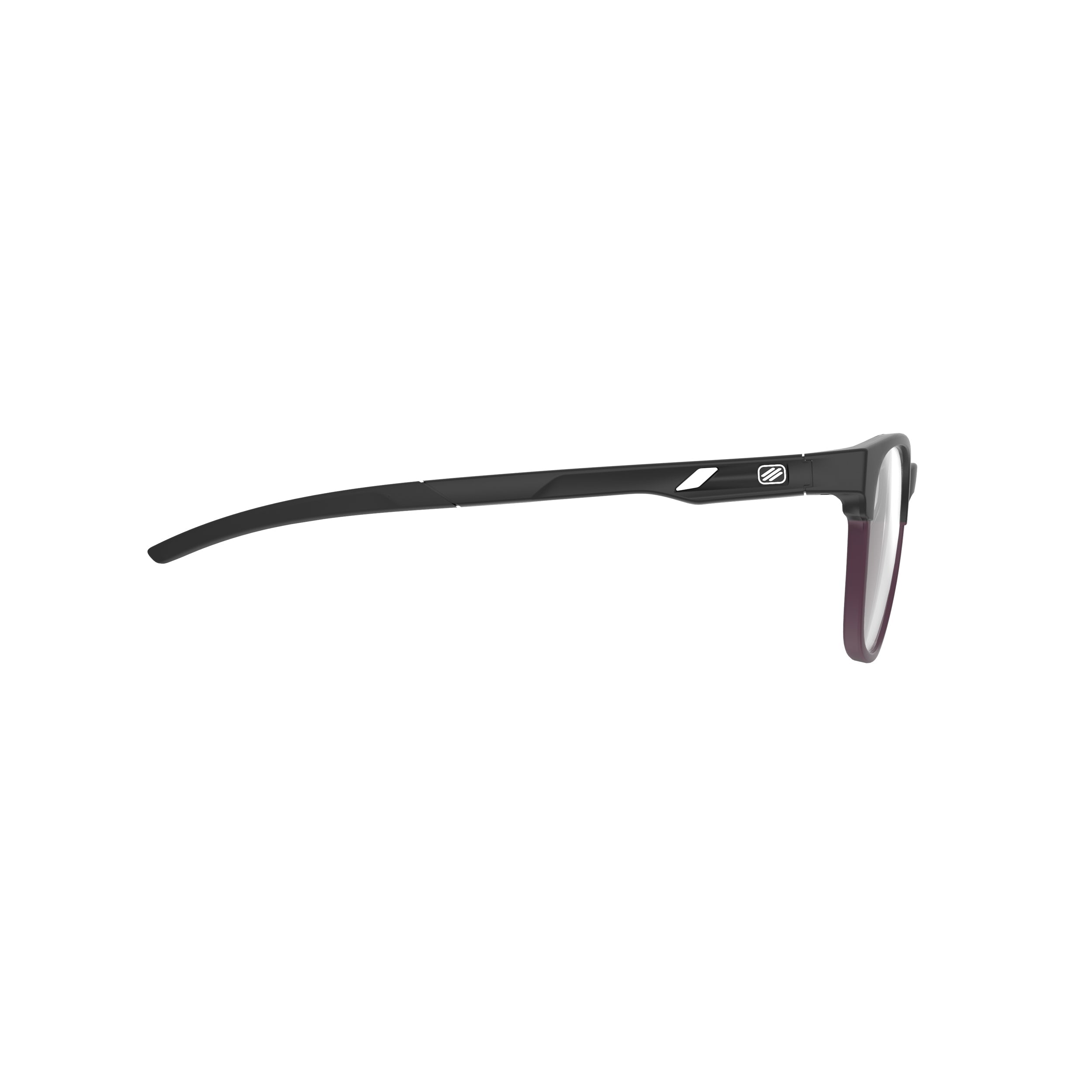 Rudy Project Iridis 65 Black/Cabernet Matte prescription sports glasses – side view, opposite side