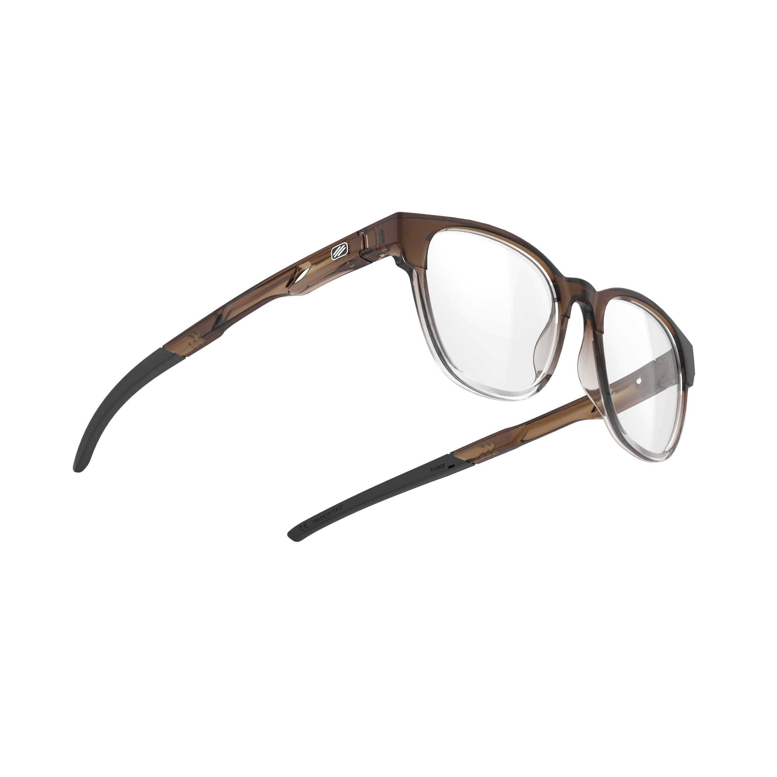 Rudy Project Iridis 65 Crystal Brown Deg prescription sports glasses – side view
