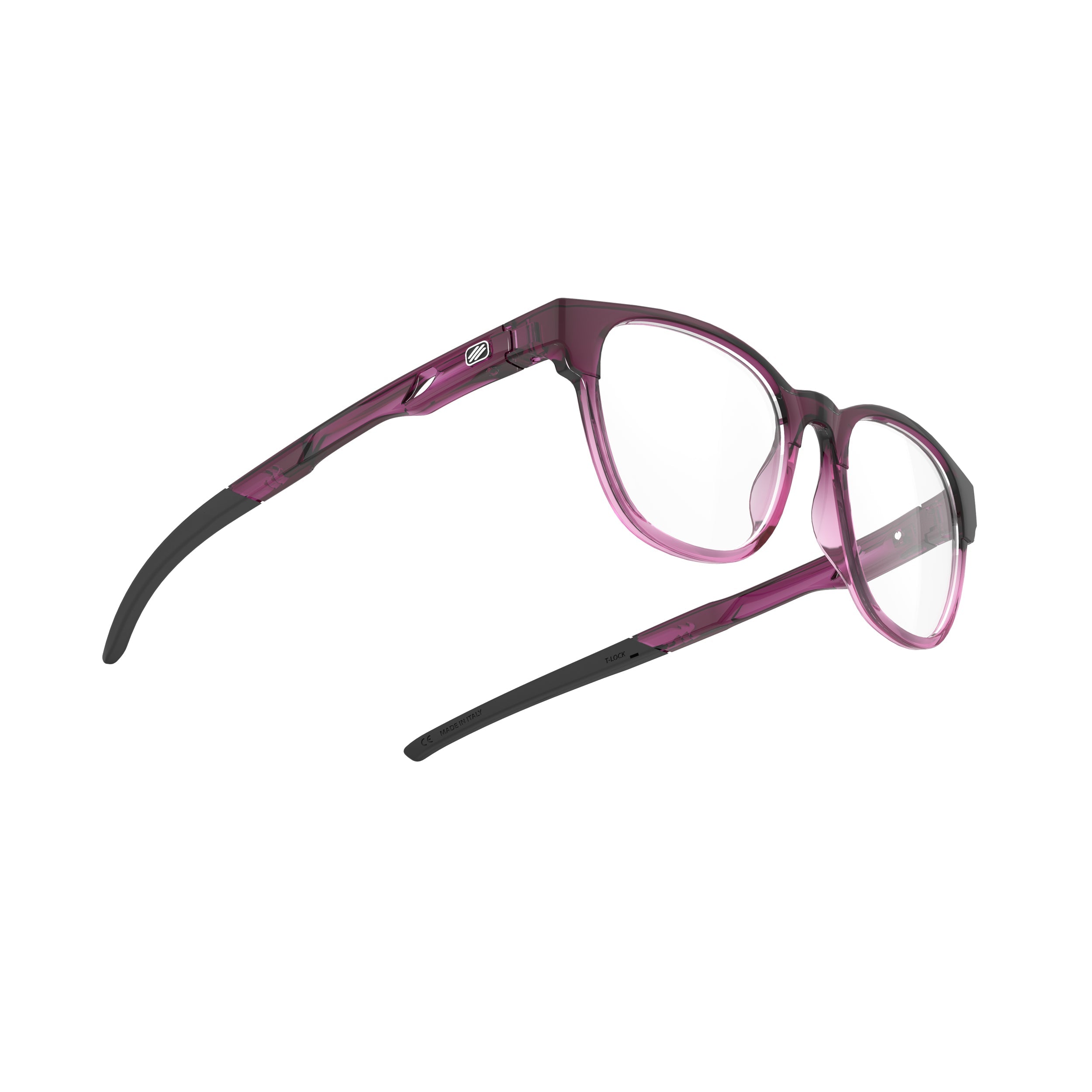 Rudy Project Iridis 65 Crystal Burgundy/Lilac G. prescription sports glasses – side view