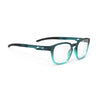 Rudy Project Iridis 66 Crystal Teal/Water Gloss prescription sports glasses – front view, alternate angle