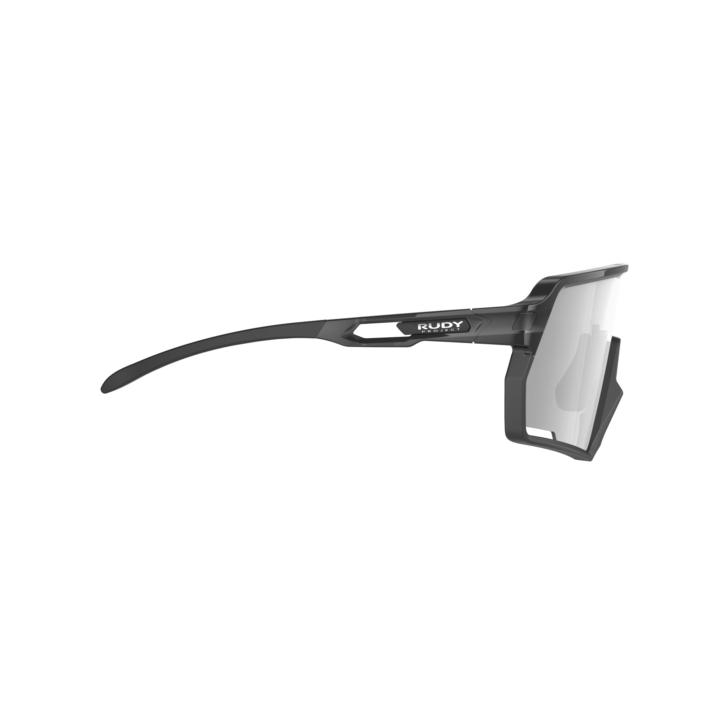 Rudy Project Kelion Black Gloss photochromic laser black performance sunglasses – side view, opposite side