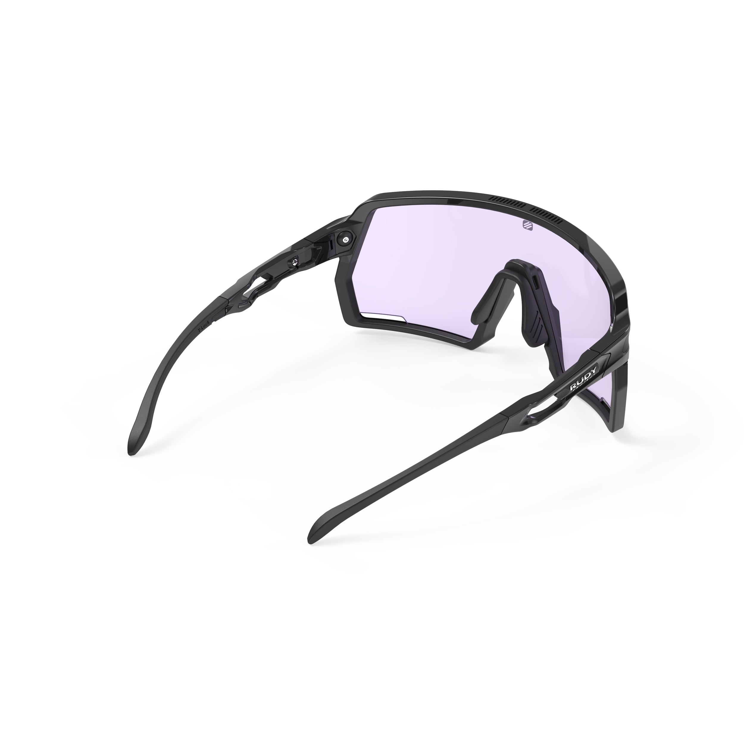 Rudy Project Kelion Black Gloss photochromic laser purple hdr performance sunglasses – rear view