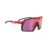 Rudy Project Kelion Crystal Red mirrored multilaser red hdr performance sunglasses – front view